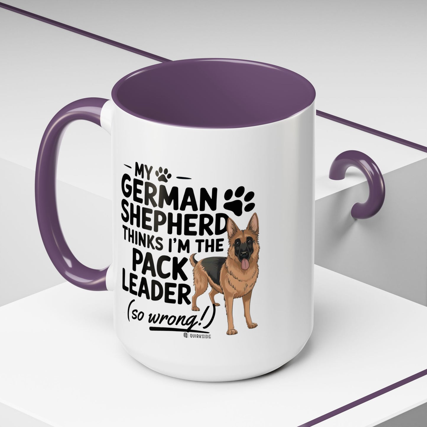Funny German Shepherd Coffee Mug, Dog Lover Gift, Pet Owner Mug, Pack Leader Humor, 11oz, 15oz