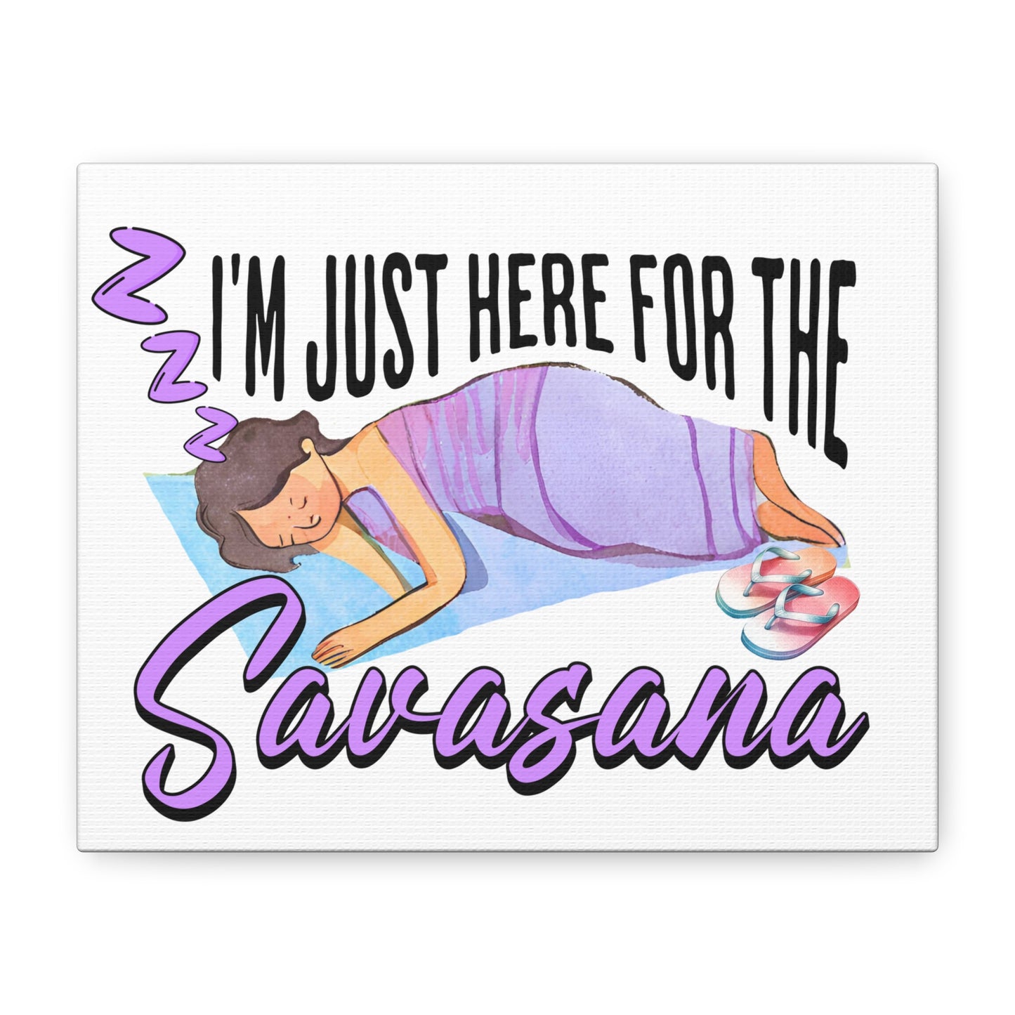 Savasana Wall Art, Yoga Decor, Relaxation Canvas, Mindfulness Gift, Bedroom Art, Unique Yoga Print, Meditation Decor