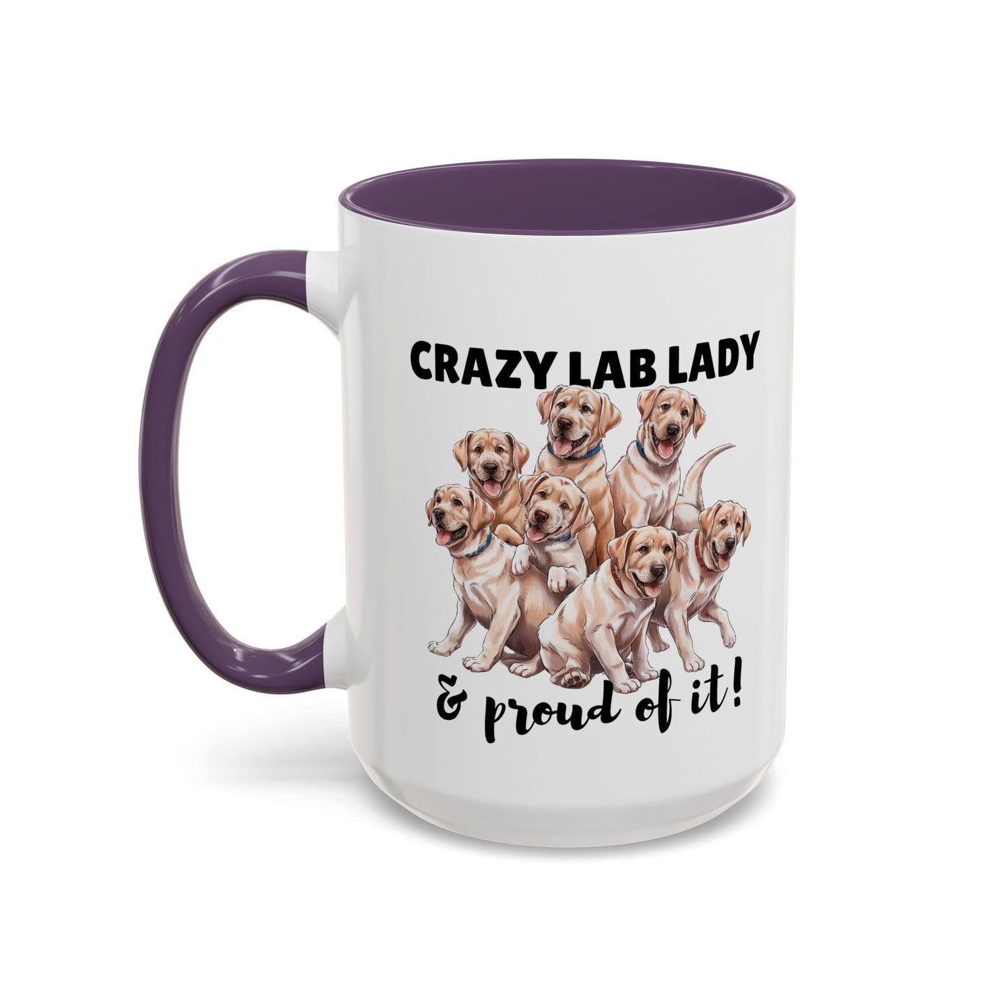 Crazy Lab Lady Coffee Mug - Dog Lover Gift, Pet Mom Mug, Funny Lab Dog Mug, Coffee Cup for Dog Owners, Animal Lover's Accessories