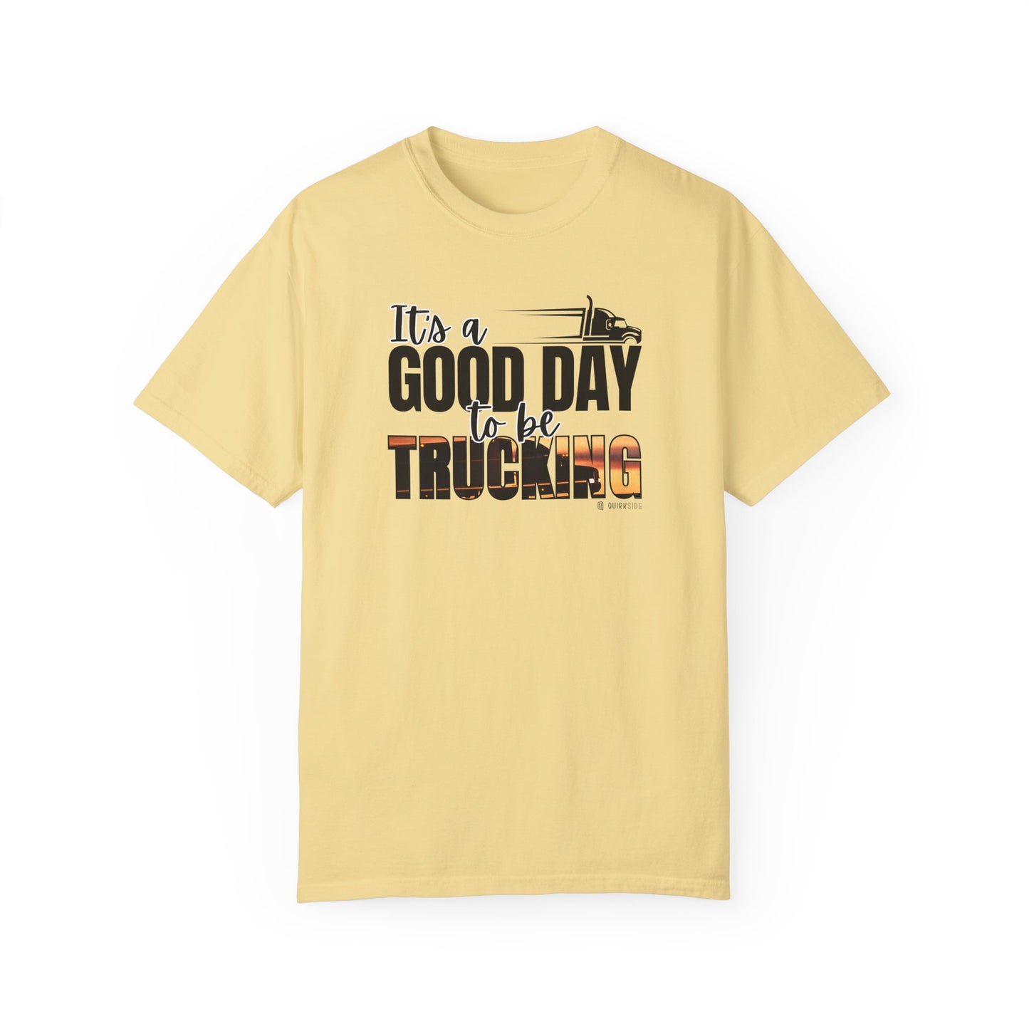 Trucking T-shirt, Truckers Tee, Highway Driver Shirt, On The Road Top, Unisex Tee, Comfortable Garment-Dyed Shirt