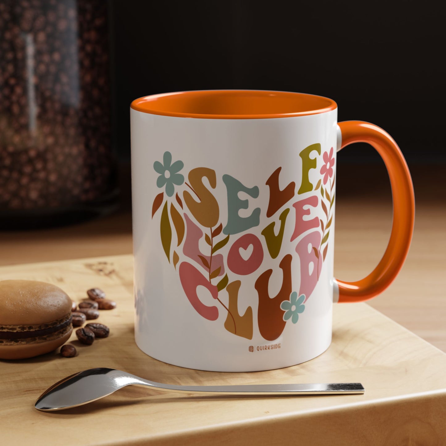 Self Love Club Coffee Mug - Empowering Floral Design, Great for Gifts, Self-Care, Friends, Motivational Mugs