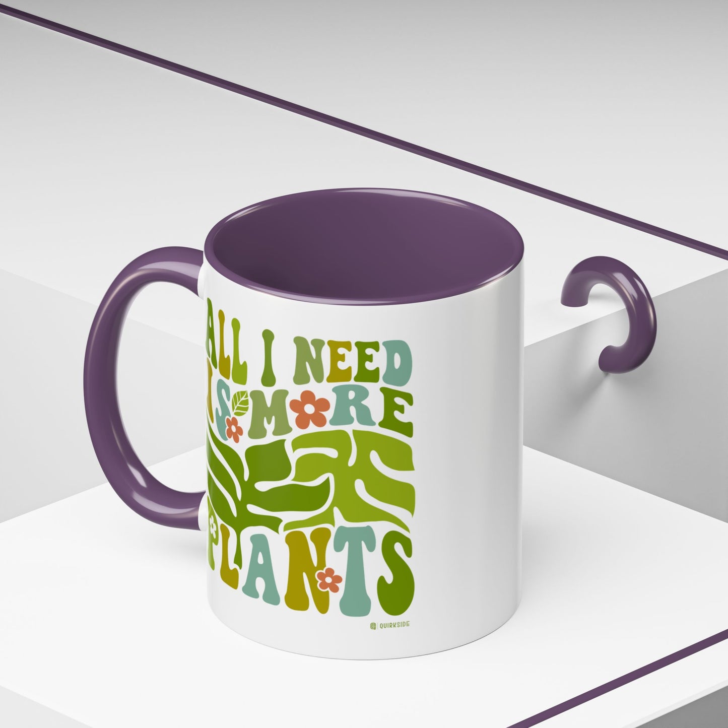 Botanical Coffee Mug - All I Need is More Plants, Plant Lover Gift, Home Decor, Gardening Mug, Eco-Friendly Coffee Cup