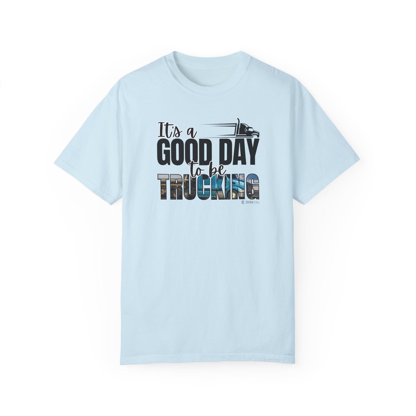 Trucking T-shirt, Truckers Tee, Highway Driver Shirt, On The Road Top, Unisex Tee, Comfortable Garment-Dyed Shirt