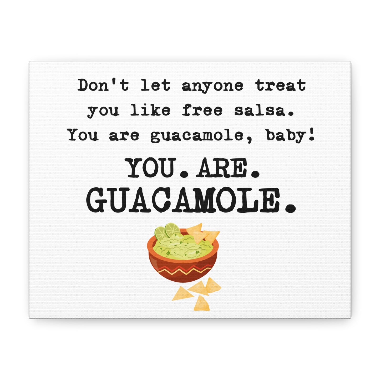 Guacamole Quote Canvas Art, Kitchen Decor, Funny Wall Art, Gift for Foodies, Home Decoration