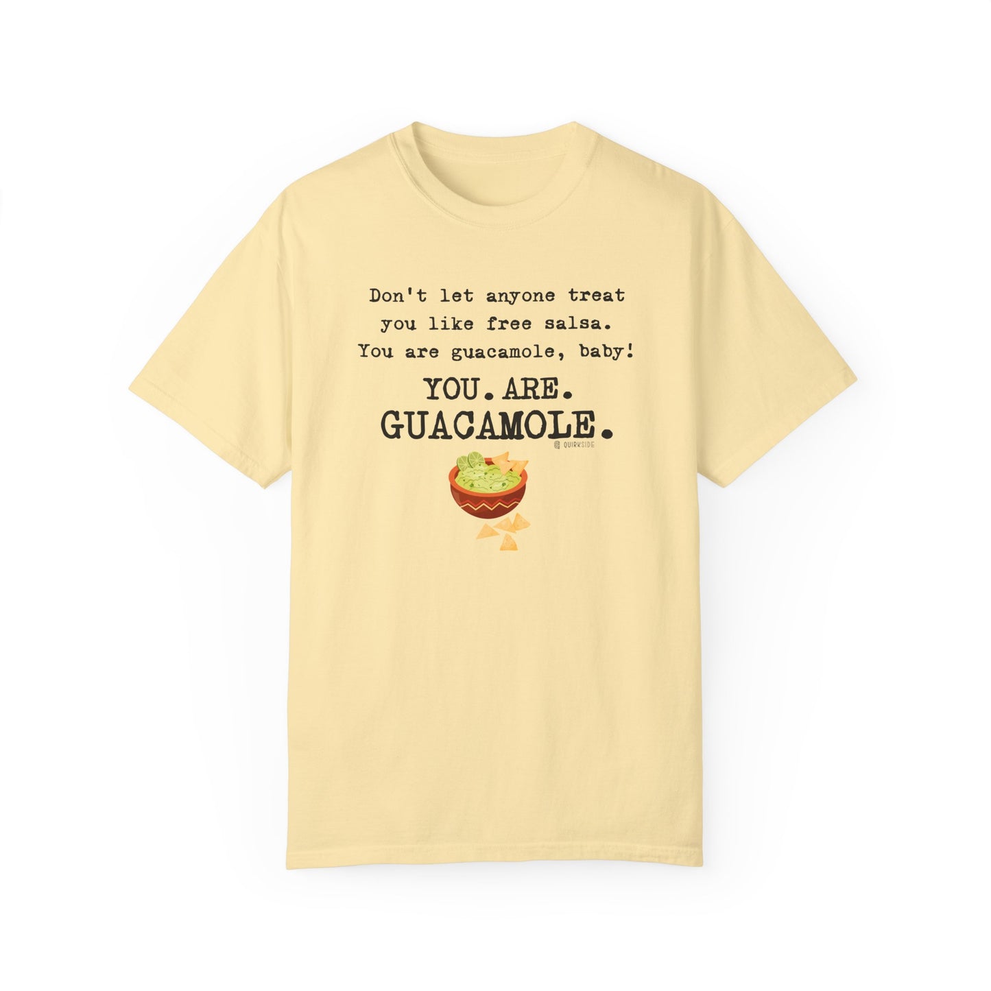 Premium Guacamole Unisex Garment-Dyed T-shirt, Funny Avocado Lover Tee, Gift for Foodie, Soft Graphic Tee, Unique Graphic Tee, Novelty Top - Quirkside Creations