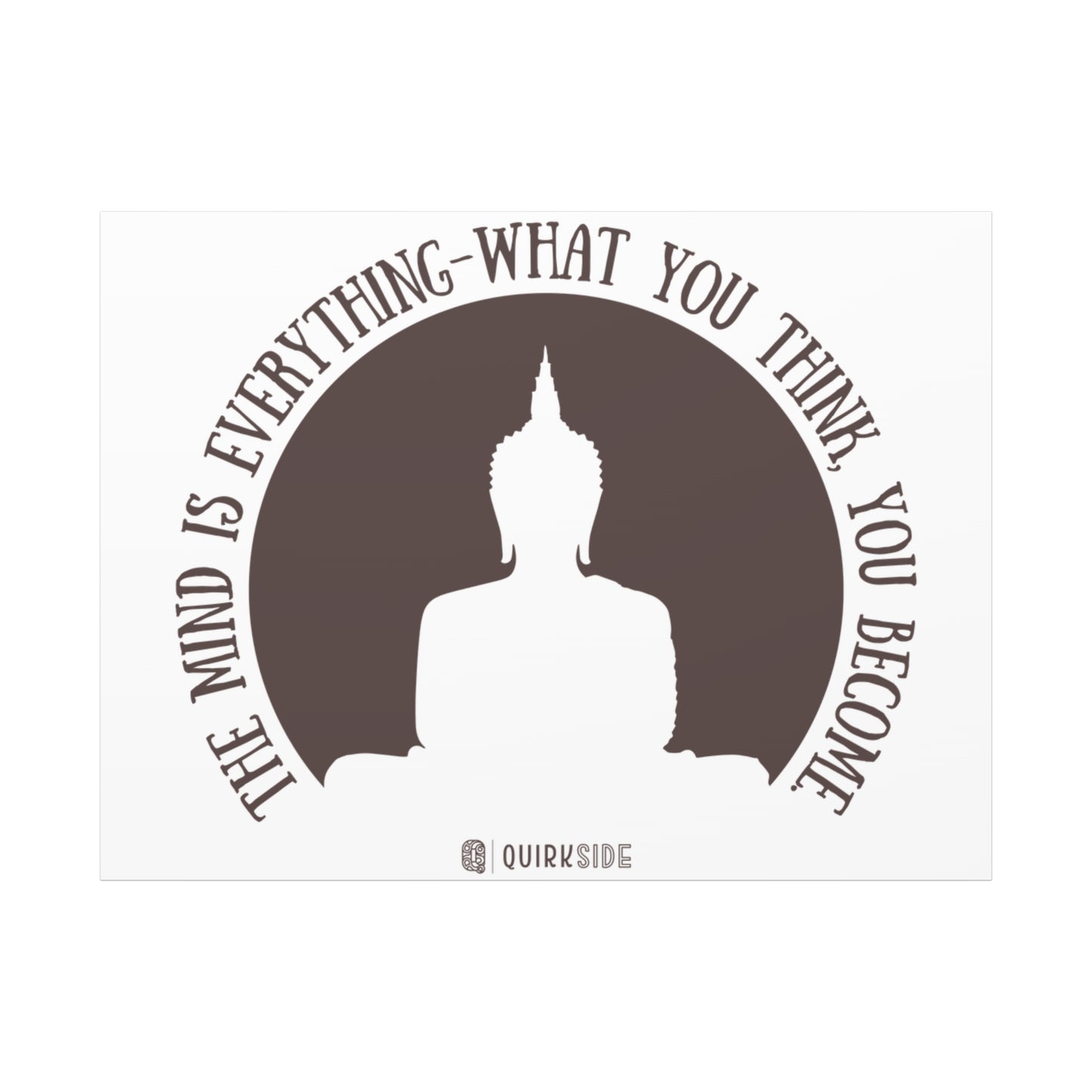 Mindfulness Buddha Canvas Art, Inspirational Wall Decor, Meditation Quote Print, Zen Home Decor, Gift for Yogis and Mindfulness Lovers