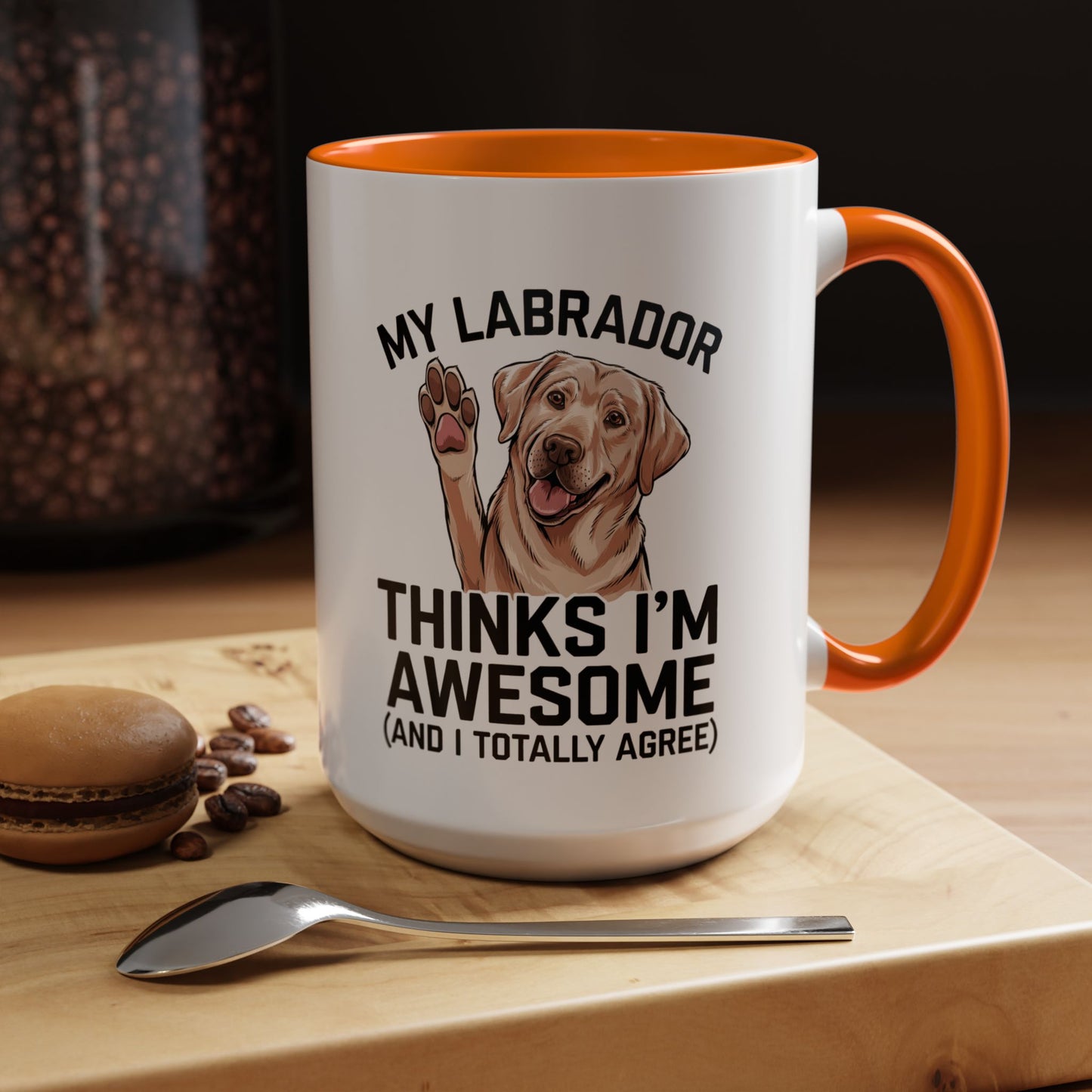 Labrador Coffee Mug – My Labrador Thinks I'm Awesome (Unique Gift for Dog Lovers, Pet Owners, Fun Coffee Cup)