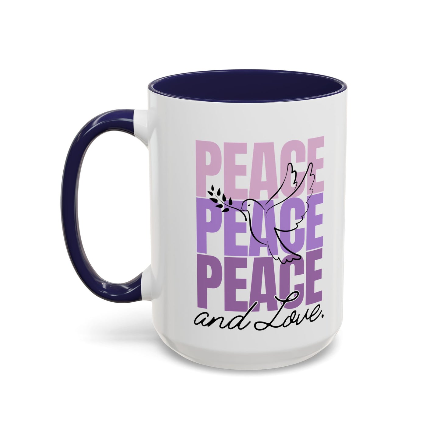 Peace and Love Accent Mug