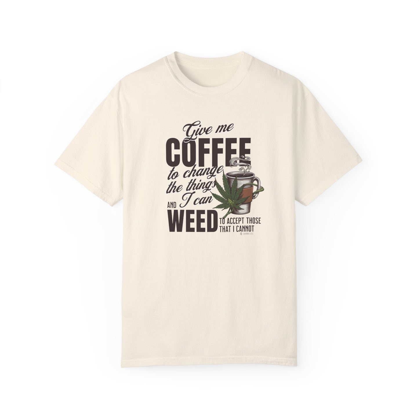 Coffee and Weed Funny Unisex T-shirt, Hilarious Tee for Coffee and Cannabis Lovers, Relaxed Fit Shirt for Daily Wear, Gift for Friends,