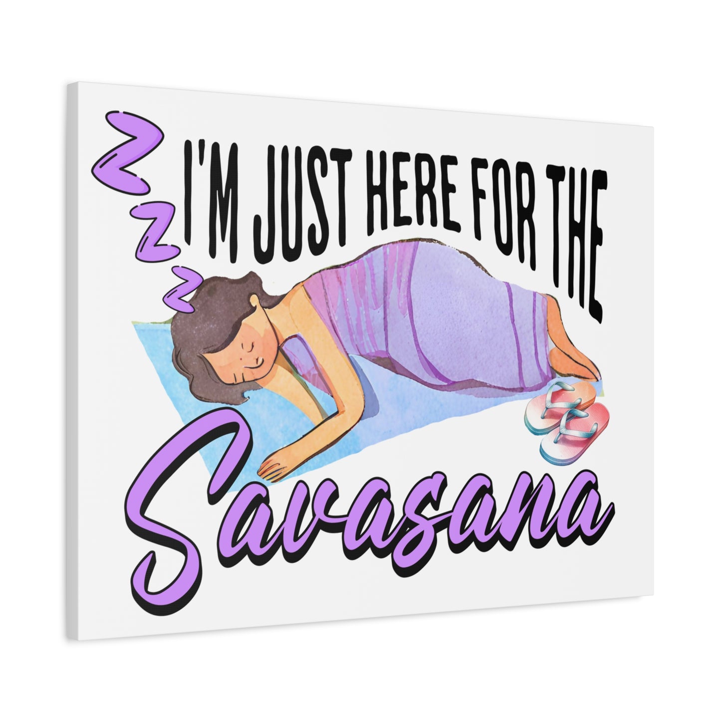 Savasana Wall Art, Yoga Decor, Relaxation Canvas, Mindfulness Gift, Bedroom Art, Unique Yoga Print, Meditation Decor