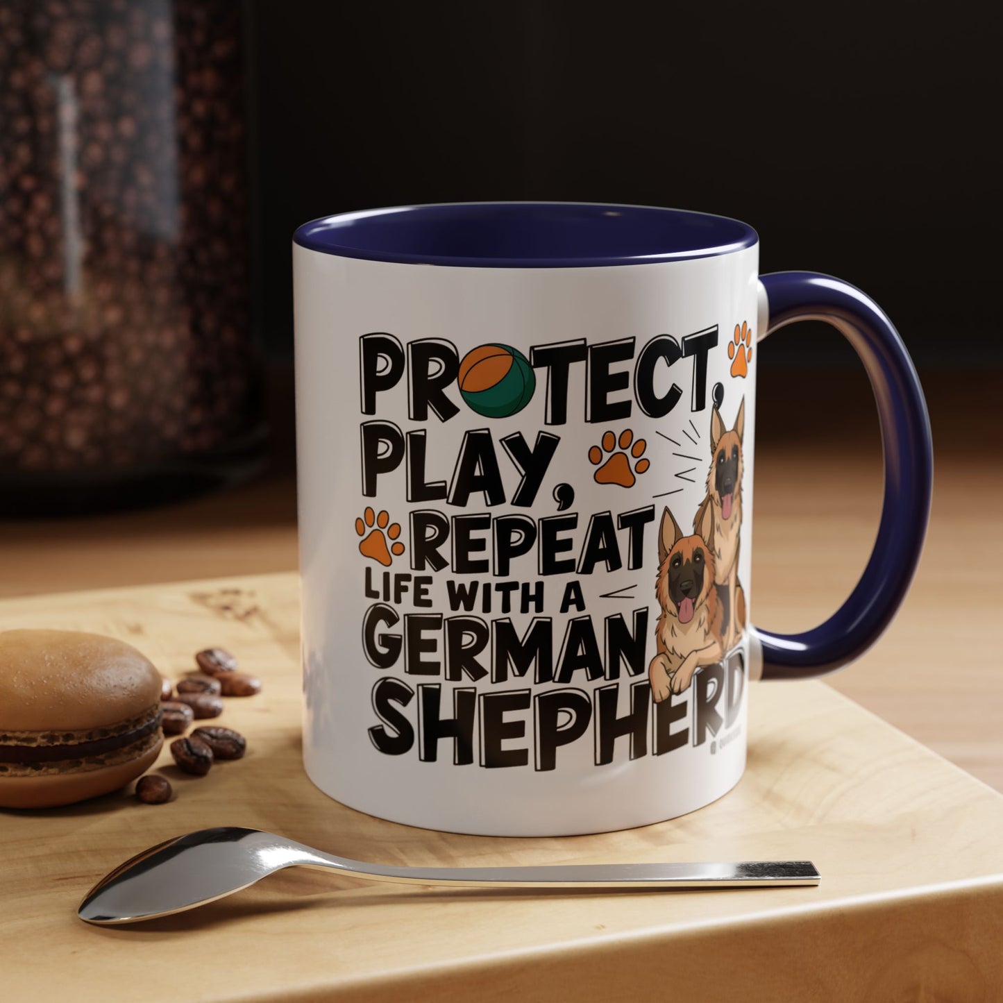 German Shepherd Lover's Accent Coffee Mug - Perfect Gift for Dog Owners, Pet Lovers, Birthdays, Holidays, Home Decor