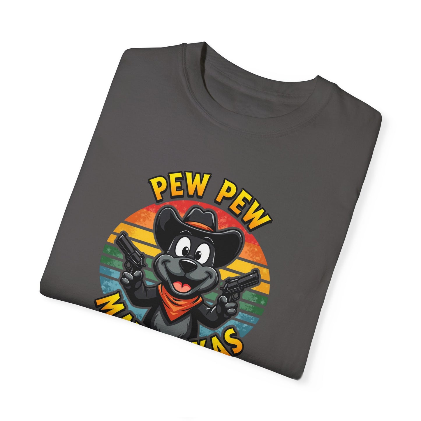 Cowboy Dog Funny T-Shirt, Western Style Tee, Unisex Garment-Dyed Shirt, Dog Lover Gift, Rodeo Apparel