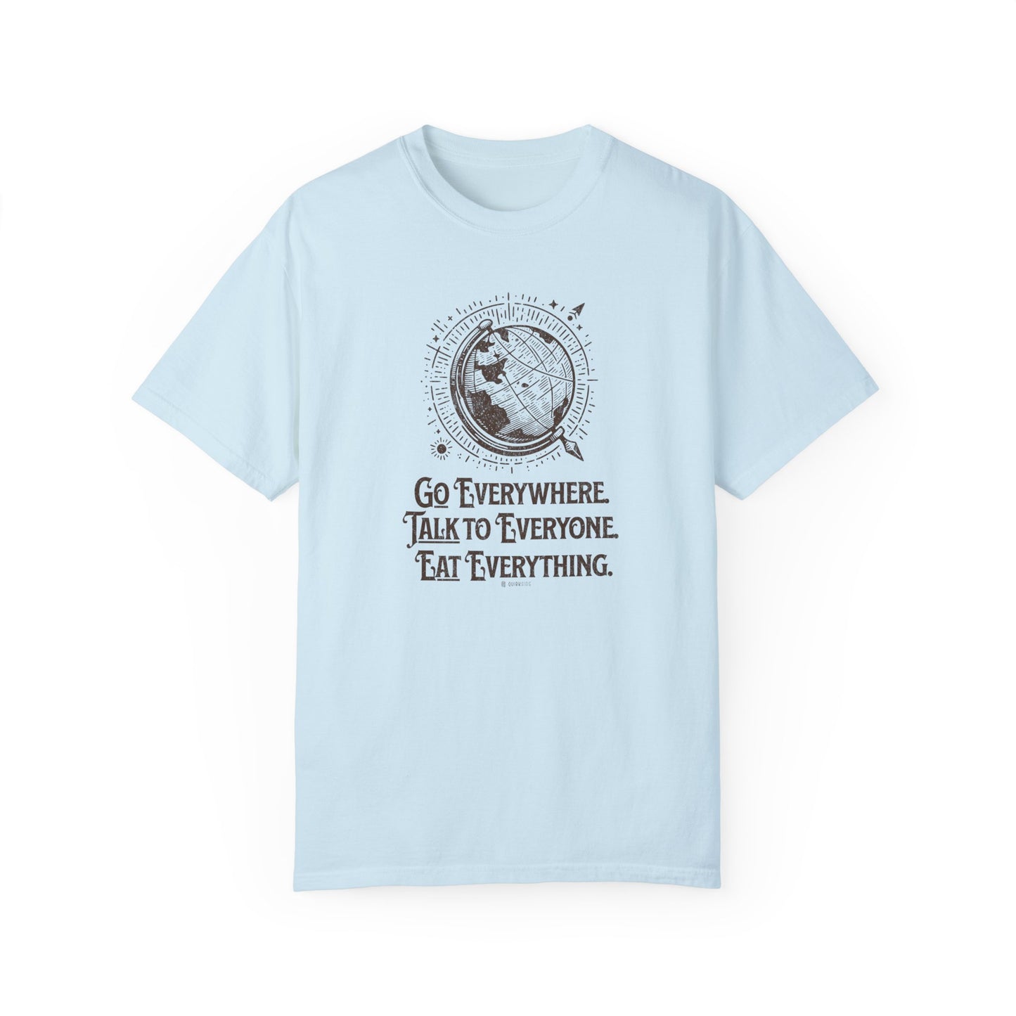 Traveler's Unisex Garment-Dyed T-shirt, Wanderlust Tee, Adventure Shirt, Travel Lover Top, Vacation Apparel