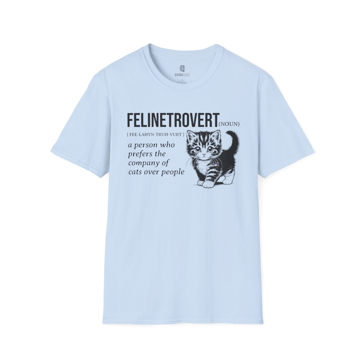 Cat Lover's Softstyle T-Shirt - Comfortable Tee for Feline Enthusiasts, Kitty Print Shirt, Animal Graphic Top, Cute Kitten T-Shirt, Pet - Quirkside Creations