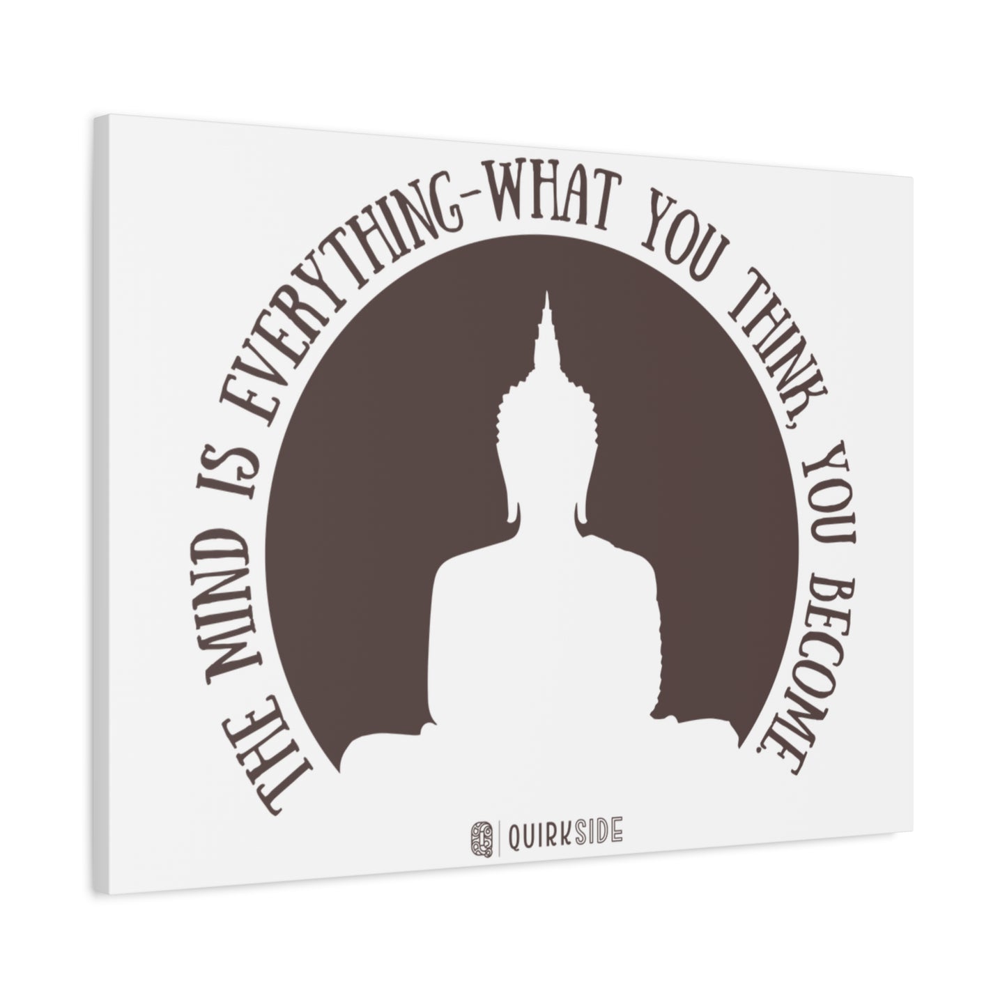 Mindfulness Buddha Canvas Art, Inspirational Wall Decor, Meditation Quote Print, Zen Home Decor, Gift for Yogis and Mindfulness Lovers