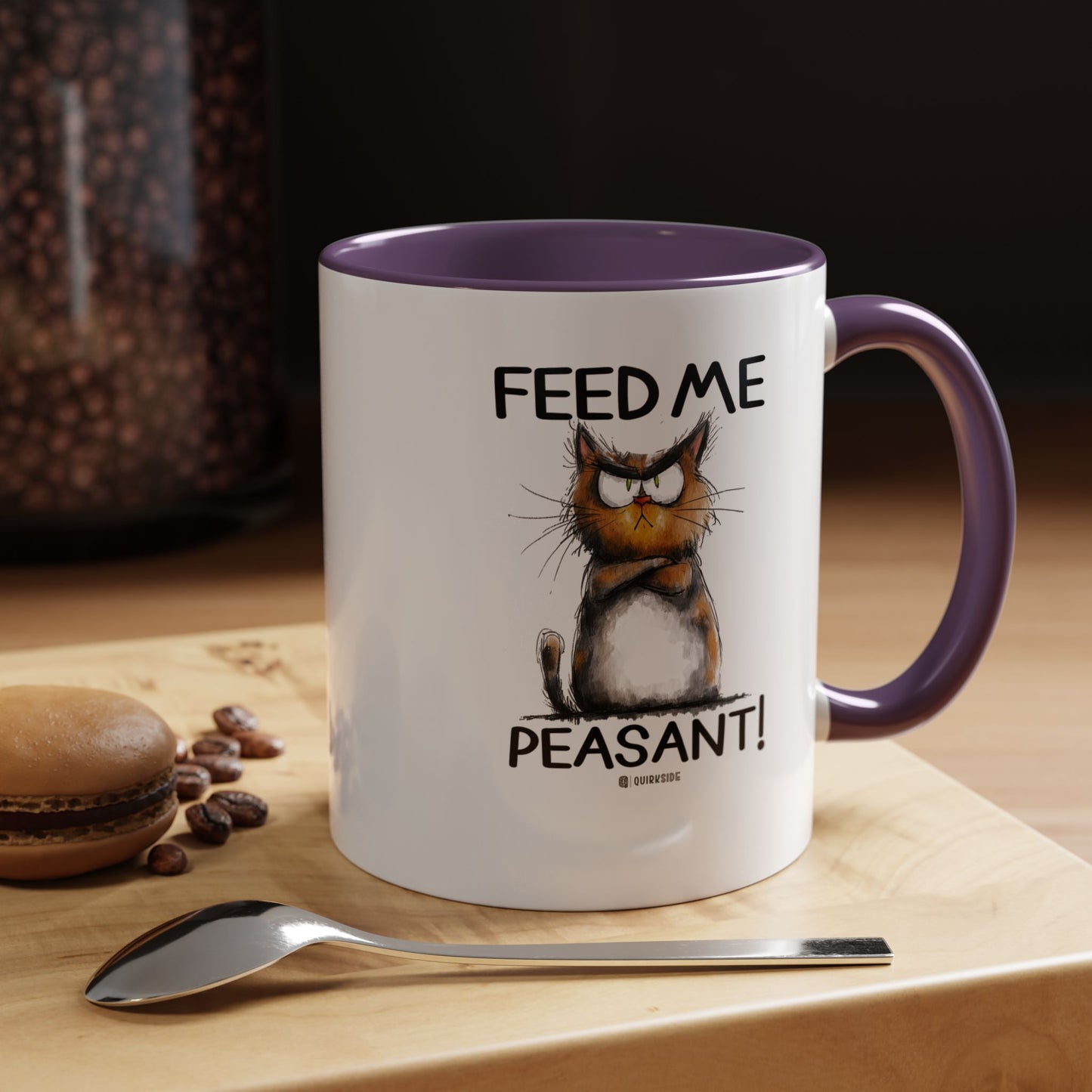 Sassy Cat Accent Coffee Mug | Funny Gift for Cat Lovers | Cute Home Coffee Mug | Unique Cat Mom Present | 11oz & 15oz Available