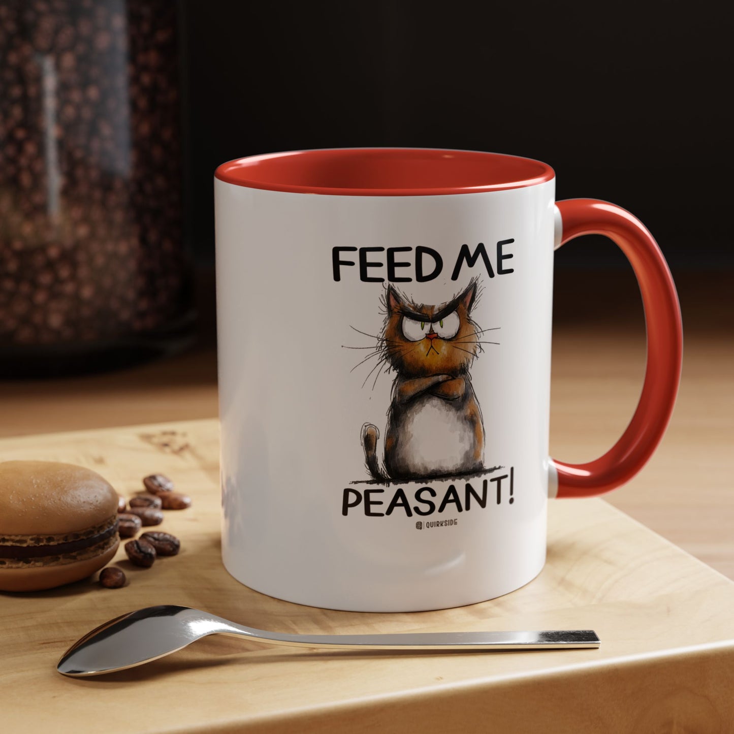 Sassy Cat Accent Coffee Mug | Funny Gift for Cat Lovers | Cute Home Coffee Mug | Unique Cat Mom Present | 11oz & 15oz Available