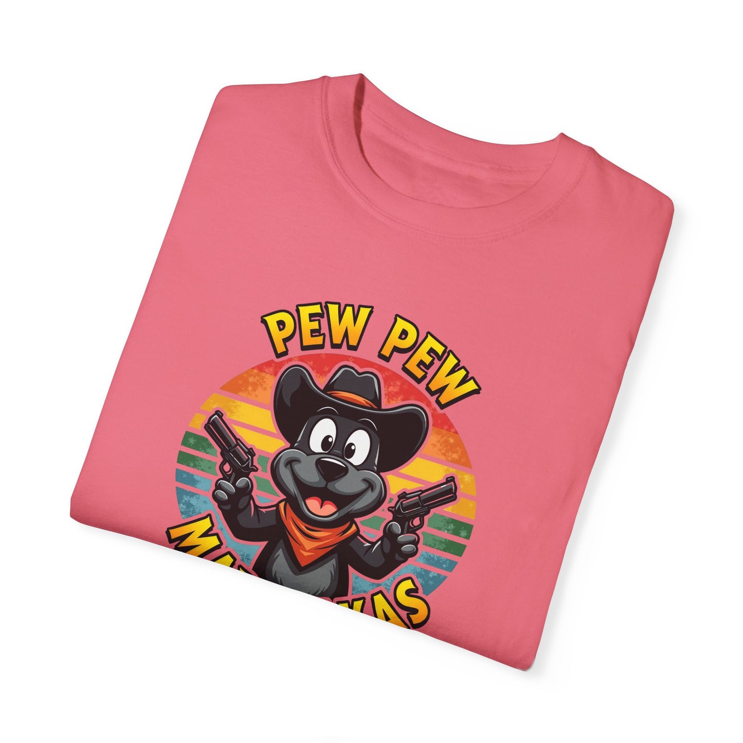 Cowboy Dog Funny T-Shirt, Western Style Tee, Unisex Garment-Dyed Shirt, Dog Lover Gift, Rodeo Apparel