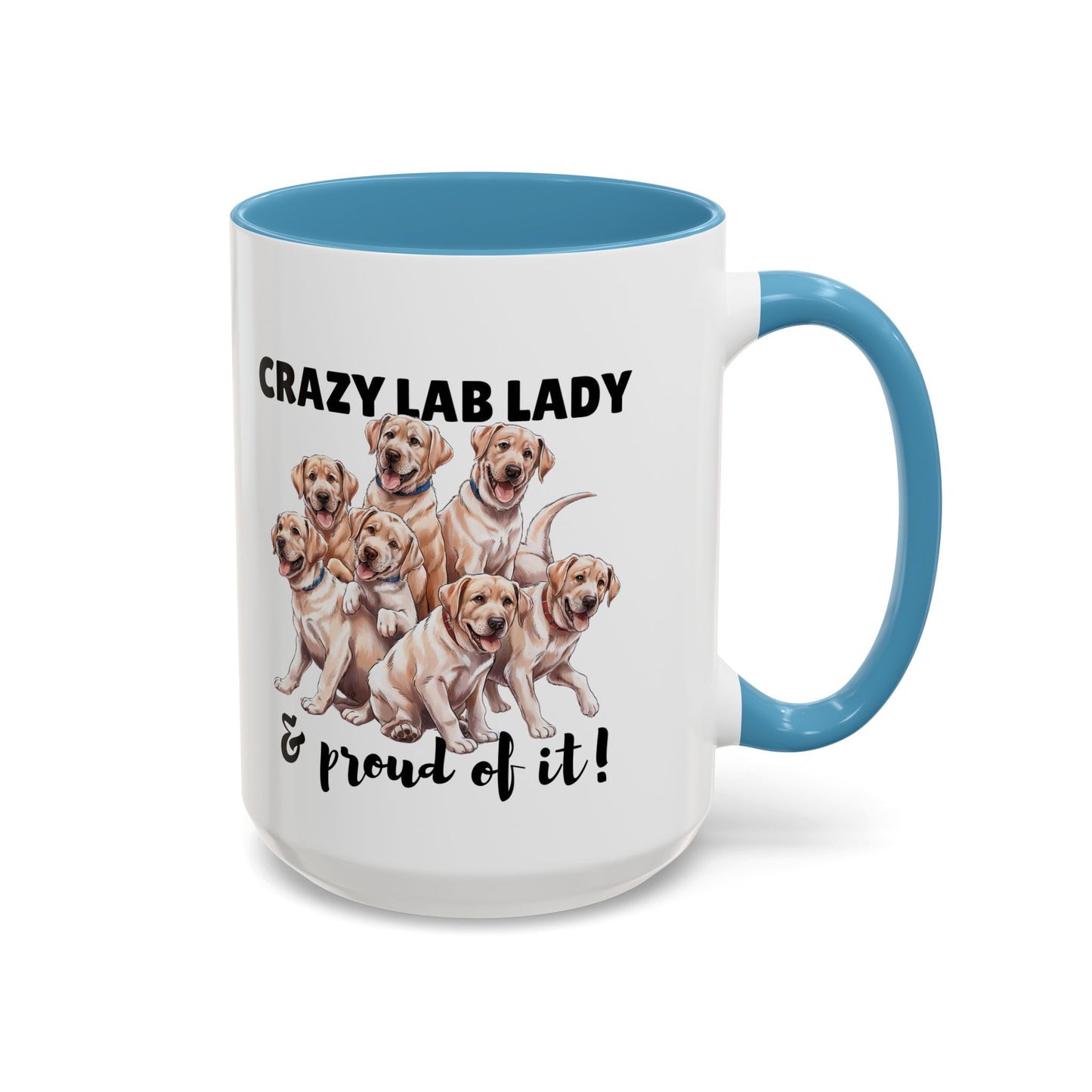 Crazy Lab Lady Coffee Mug - Dog Lover Gift, Pet Mom Mug, Funny Lab Dog Mug, Coffee Cup for Dog Owners, Animal Lover's Accessories