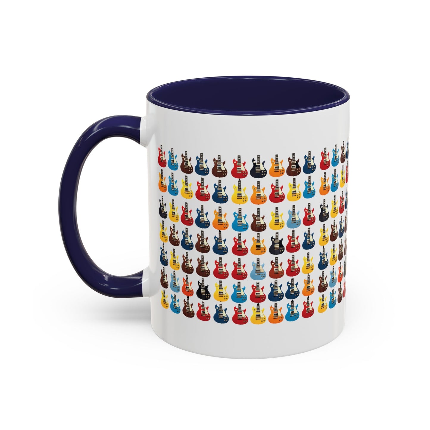 Coffee Mug - Wall of Guitars Design - Music Lover Gift