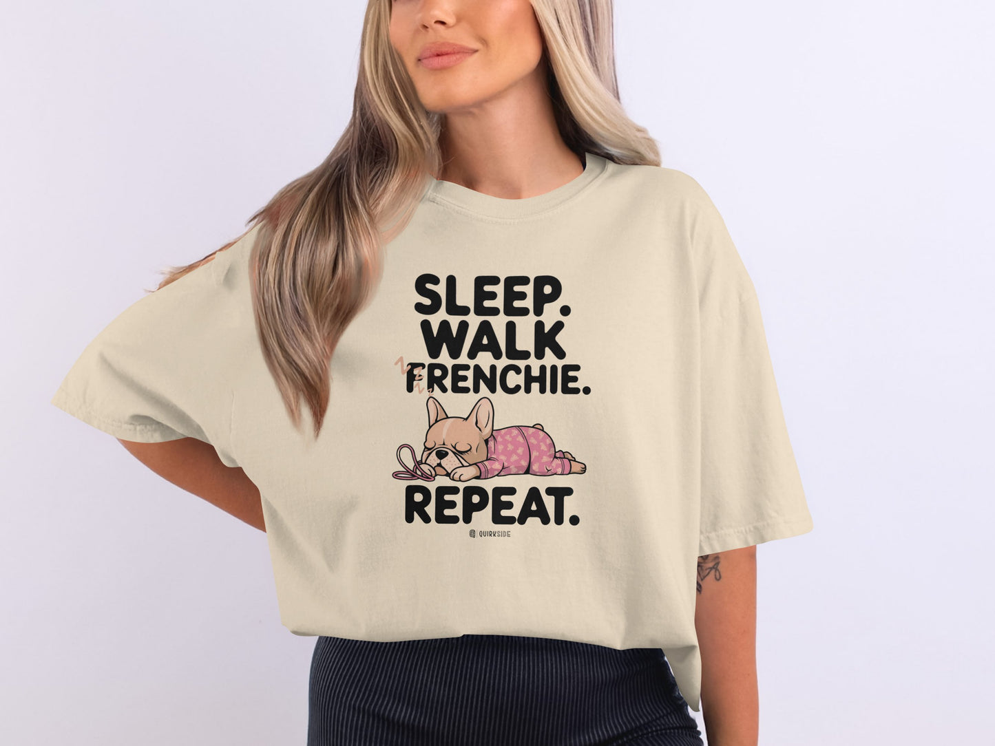 French Bulldog Lover Unisex Garment-Dyed T-shirt, Dog Parent Tee, Cute Bulldog Shirt, Pet Lover Top, Animal Graphic Tee