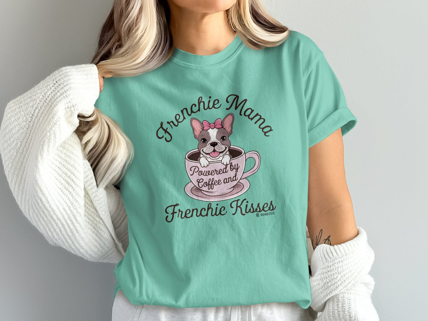 French Bulldog Lover Unisex Garment-Dyed T-shirt, Dog Parent Tee, Cute Bulldog Shirt, Pet Lover Top, Animal Graphic Tee