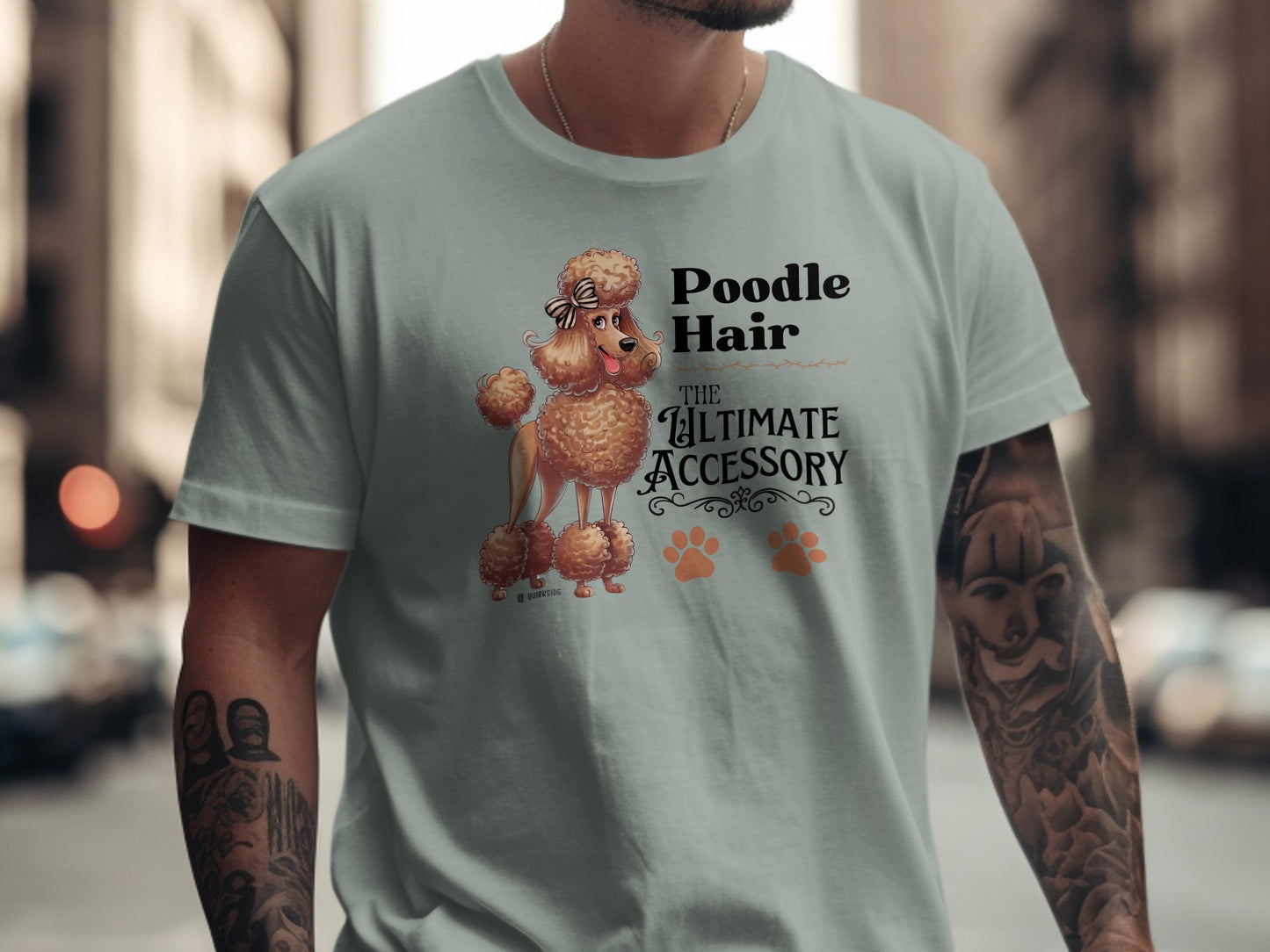 Poodle Lover T-shirt, Dog Owner Shirt, Cute Unisex Tee, Garment-Dyed Top, Dog Mom Dad Gift, Pet Lover Apparel, Animal Graphic Tee