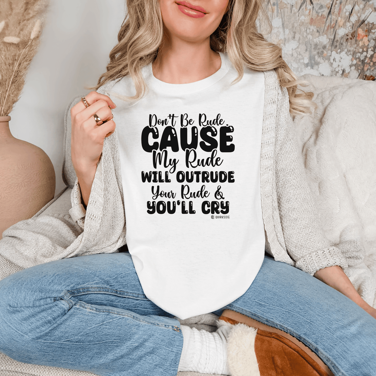 Funny Warning Unisex T-shirt, Do Not Be Rude Tee, Humorous Graphic Shirt, Sarcastic Top, Novelty Gift for Men and Women - Quirkside Creations