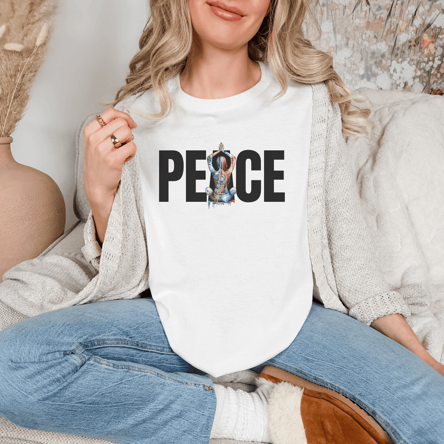 Peace Yoga Unisex T-shirt, Meditation Tee, Yoga Lover Gift, Mindfulness Shirt, Namaste Apparel
