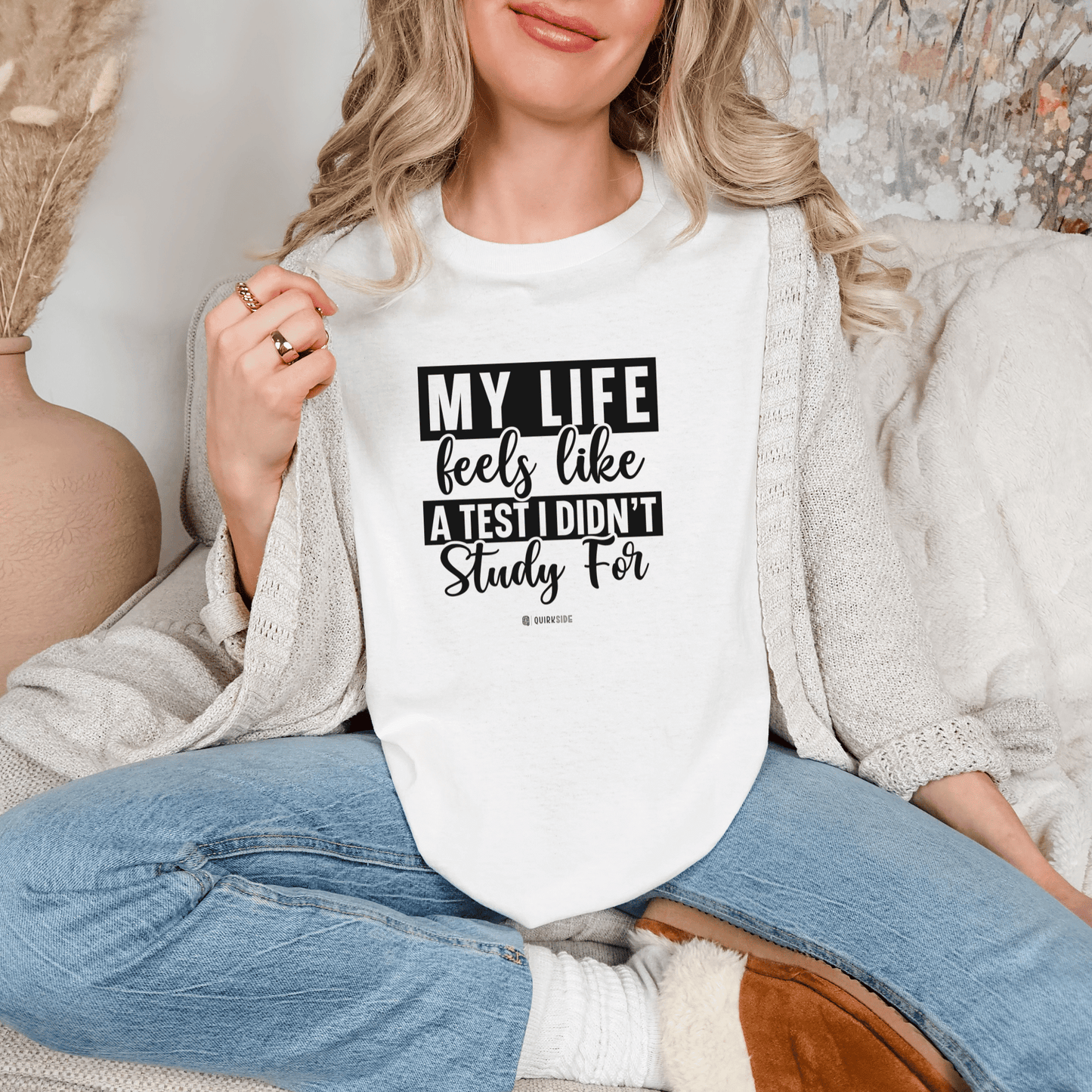 Funny Life Challenges T-shirt, Complaining About Life Tee, Humorous Unisex Shirt, Sarcastic Graphic Tee, Gift for Test Anxiety - Quirkside Creations