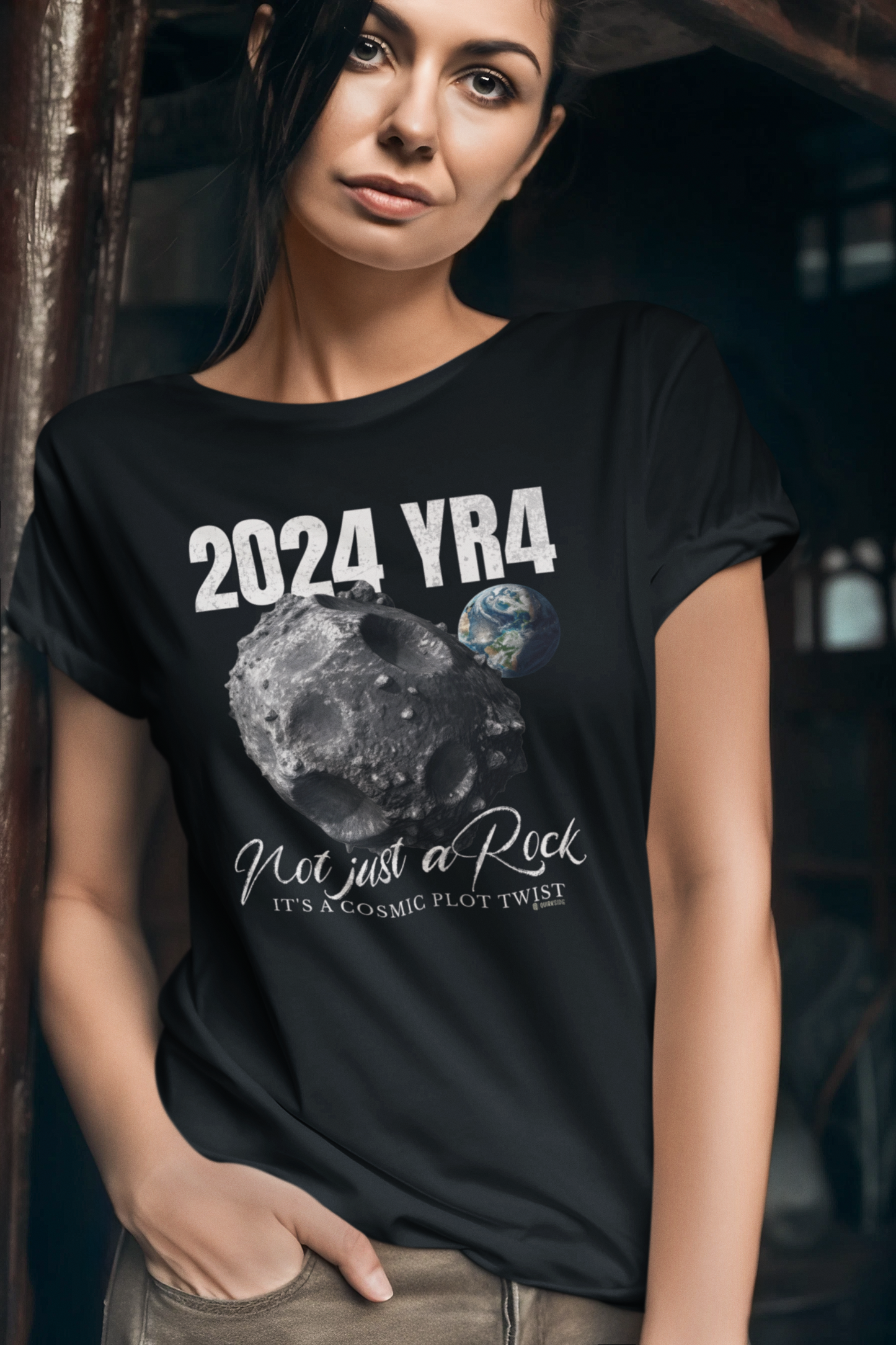 Asteroid Apocalypse Unisex T-shirt, Funny Space Shirt, Quirky Astronomical Tee, Armageddon Top, Unique Astronomy Clothing