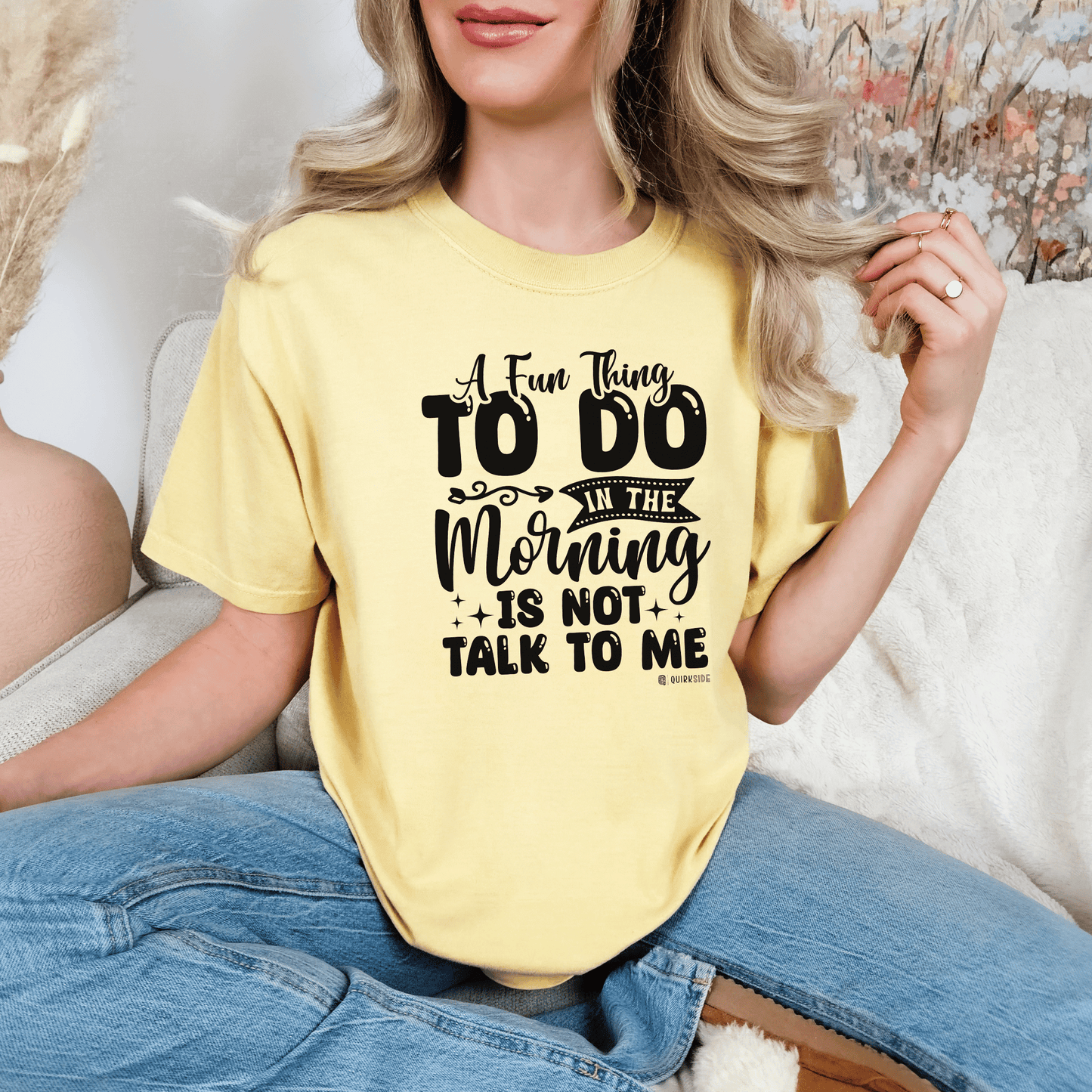 Funny Message Unisex T-shirt, Not a Morning Person Tee, Sleepyhead Shirt, Lazy Day Top, Sarcastic Graphic Tee - Quirkside Creations