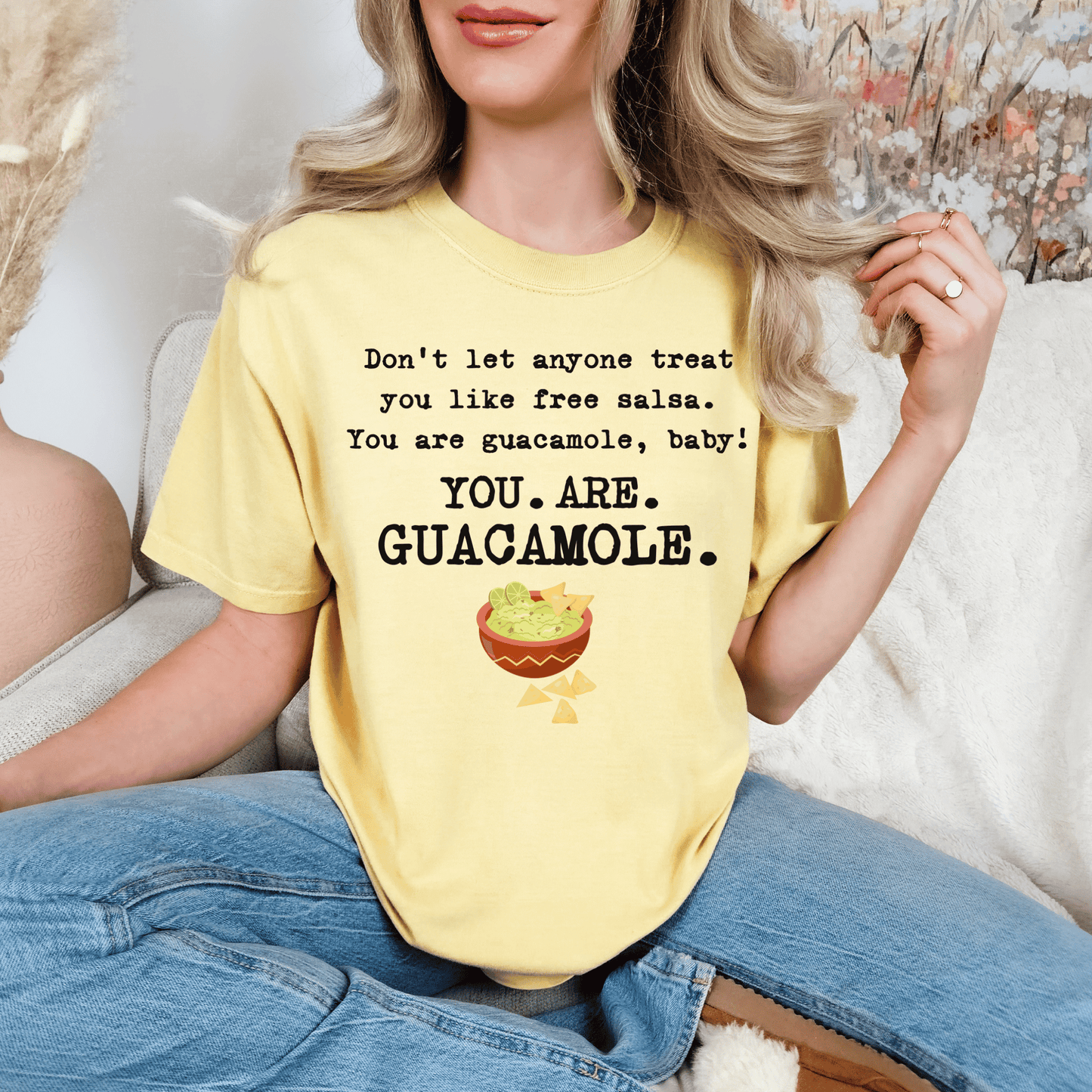 Premium Guacamole Unisex Garment-Dyed T-shirt, Funny Avocado Lover Tee, Gift for Foodie, Soft Graphic Tee, Unique Graphic Tee, Novelty Top - Quirkside Creations