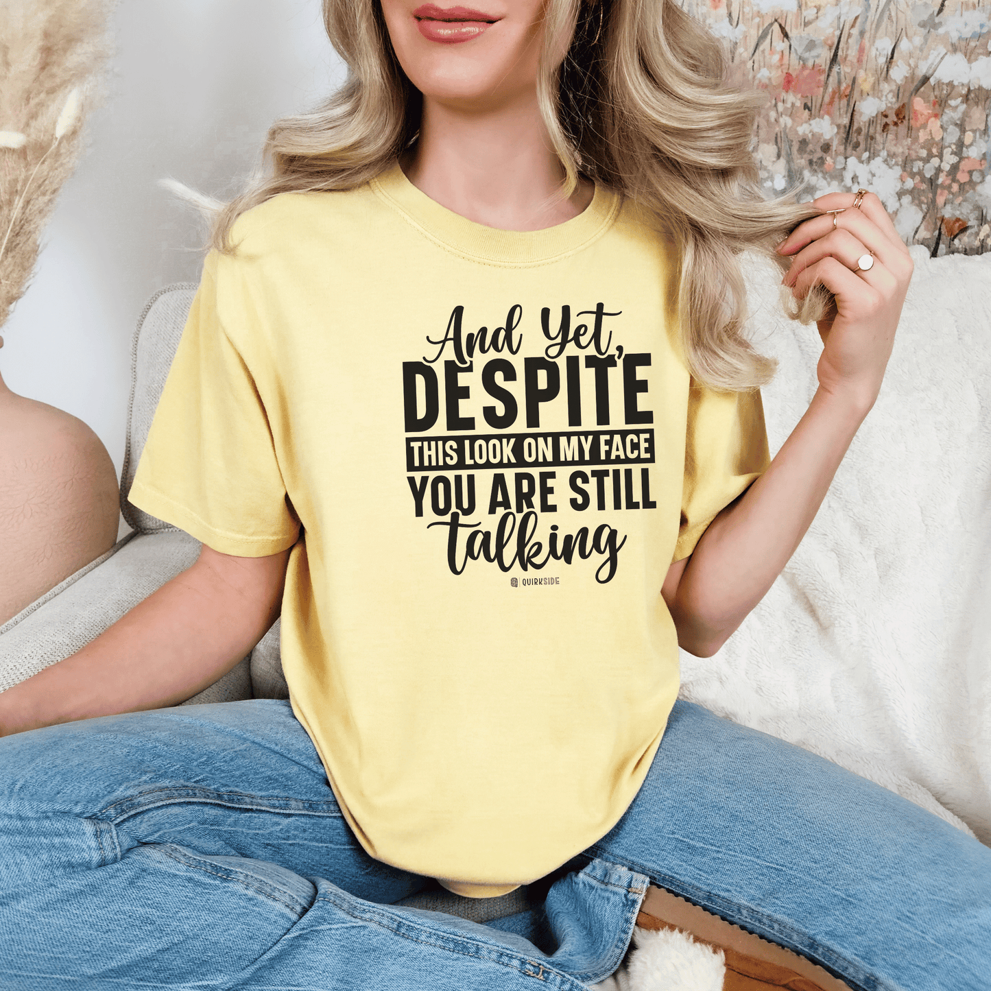 Funny Unisex Garment-Dyed T-shirt, Sarcastic Tee, Conversation Stopper Shirt, Humorous Adult Joke Top, Novelty Graphic Tee - Quirkside Creations