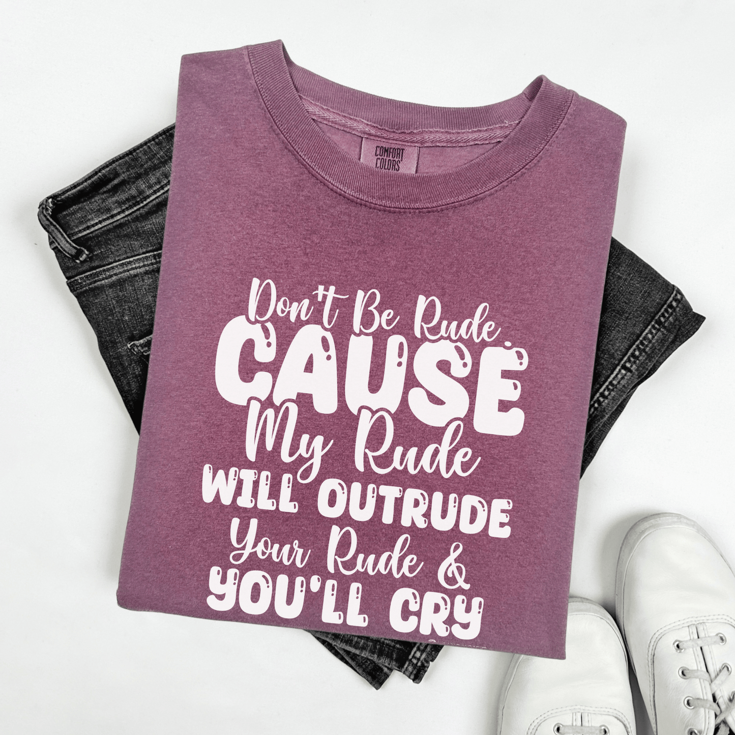 Funny Warning Unisex T-shirt, Do Not Be Rude Tee, Humorous Graphic Shirt, Sarcastic Top, Novelty Gift for Men and Women - Quirkside Creations