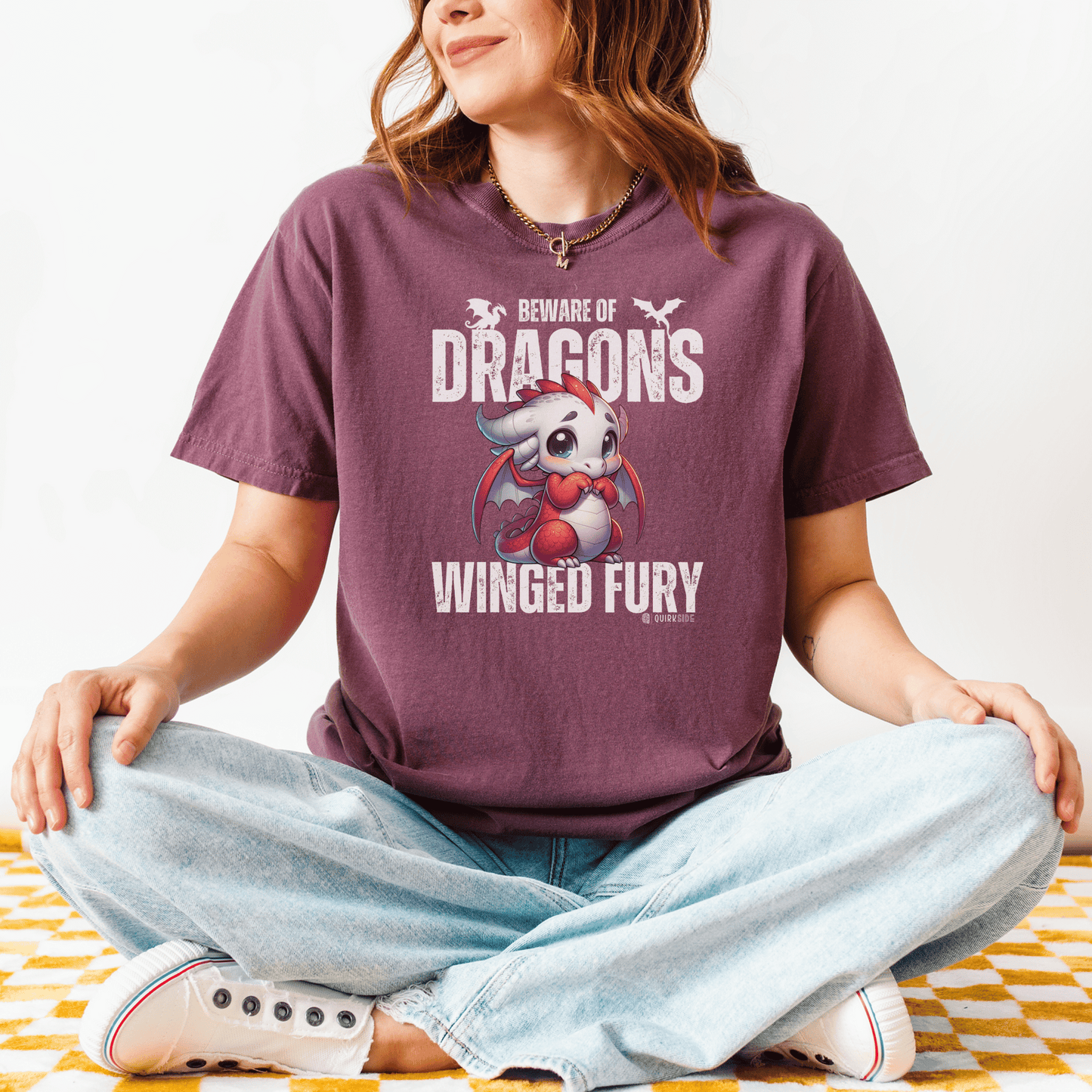 Dragon Lover Unisex T-shirt, Dragon Tee Shirt, Fantasy Graphic Tee, Dragon Art Shirt, Dragon Apparel - Quirkside Creations