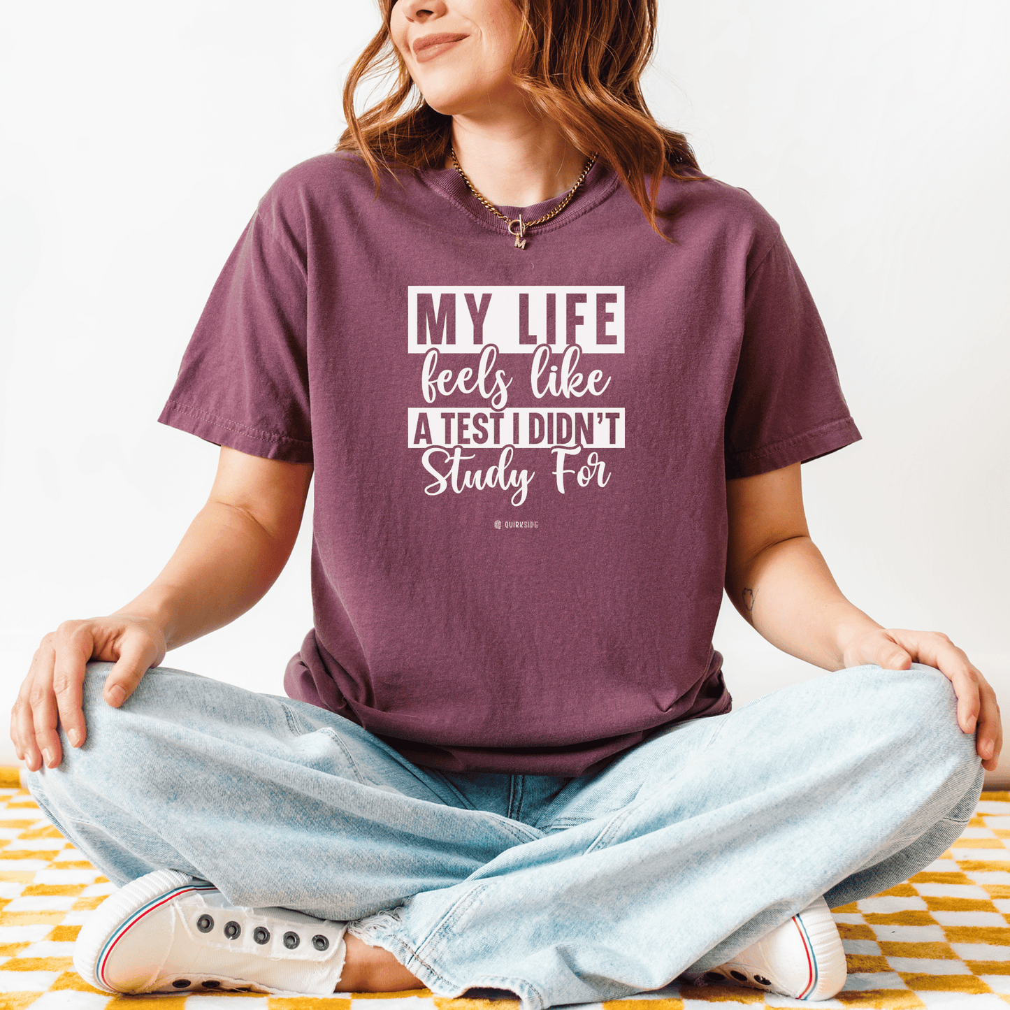Funny Life Challenges T-shirt, Complaining About Life Tee, Humorous Unisex Shirt, Sarcastic Graphic Tee, Gift for Test Anxiety - Quirkside Creations