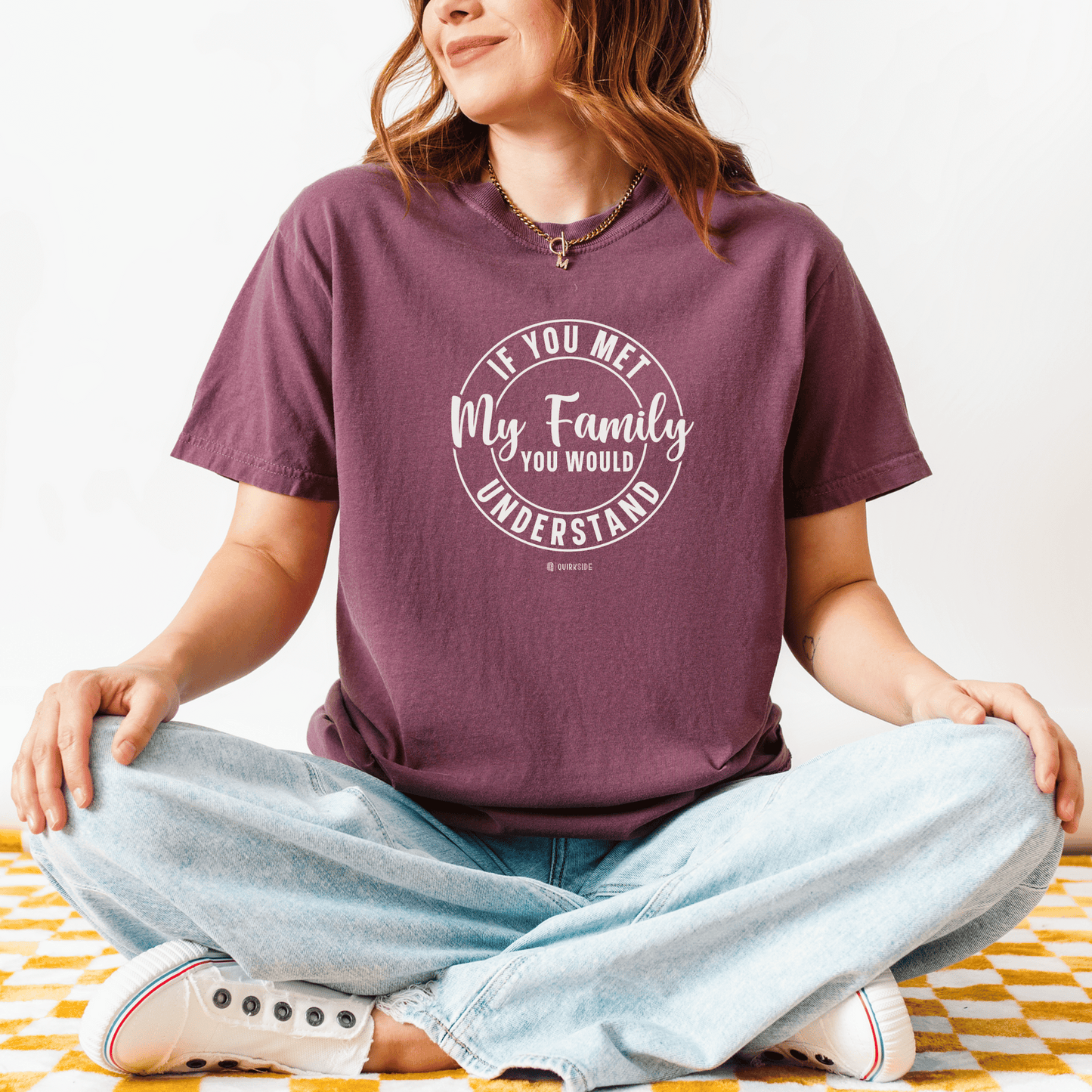 Funny Family Traits Unisex T-shirt, Humorous Cotton Tee, Gift for Him or Her, Casual Top, Comical Graphic Shirt - Quirkside Creations