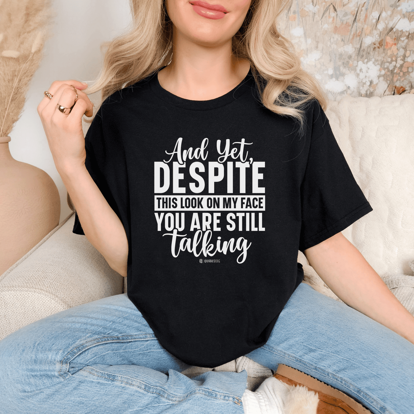Funny Unisex Garment-Dyed T-shirt, Sarcastic Tee, Conversation Stopper Shirt, Humorous Adult Joke Top, Novelty Graphic Tee - Quirkside Creations