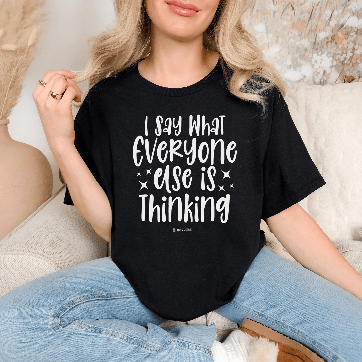 Funny Free Spirit Tee, Unisex Graphic T-shirt, Bold Statement Shirt, Sarcastic Tee, Cool Graphic Tee, Unique Gift Shirt - Quirkside Creations