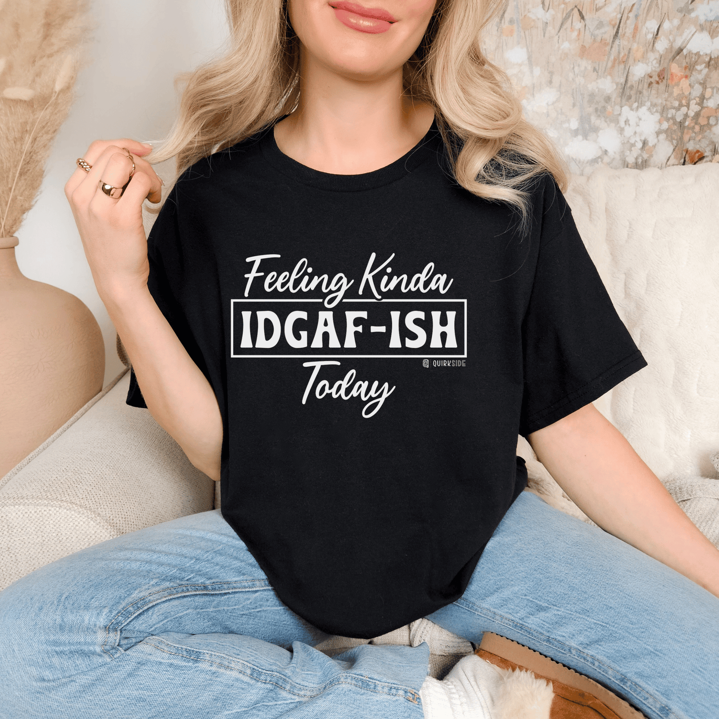 Hilarious Indifferent Mood Tee, Funny Unisex Shirt, Sarcastic Graphic Top, Gift for Him or Her, Casual Tee, Comfy Tee - Quirkside Creations