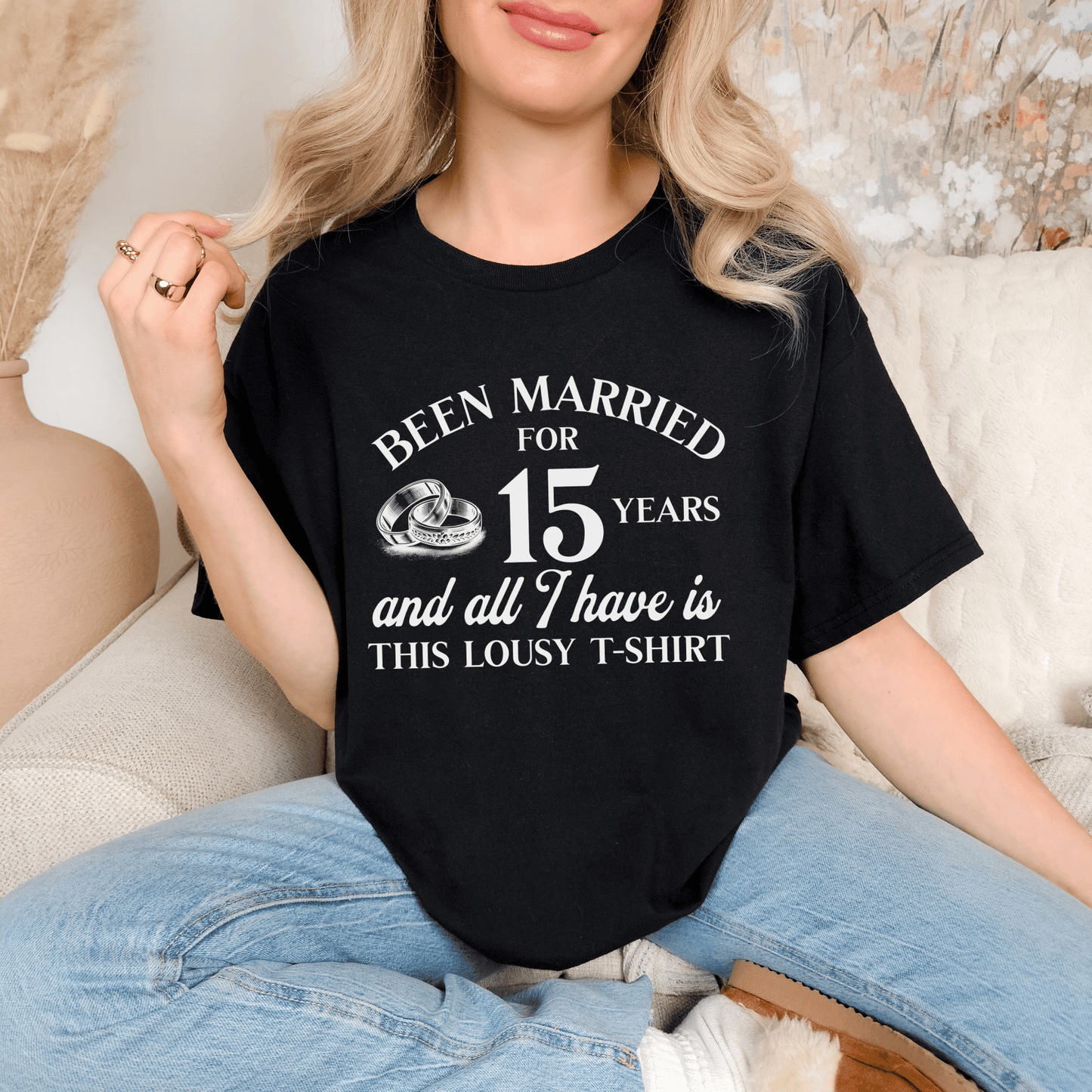 Hilarious Marriage Celebration T-shirt, Customizable Unisex Tee for Anniversary, Funny Gift, Humor Shirt, Wicked Sense of Humor Top - Quirkside Creations