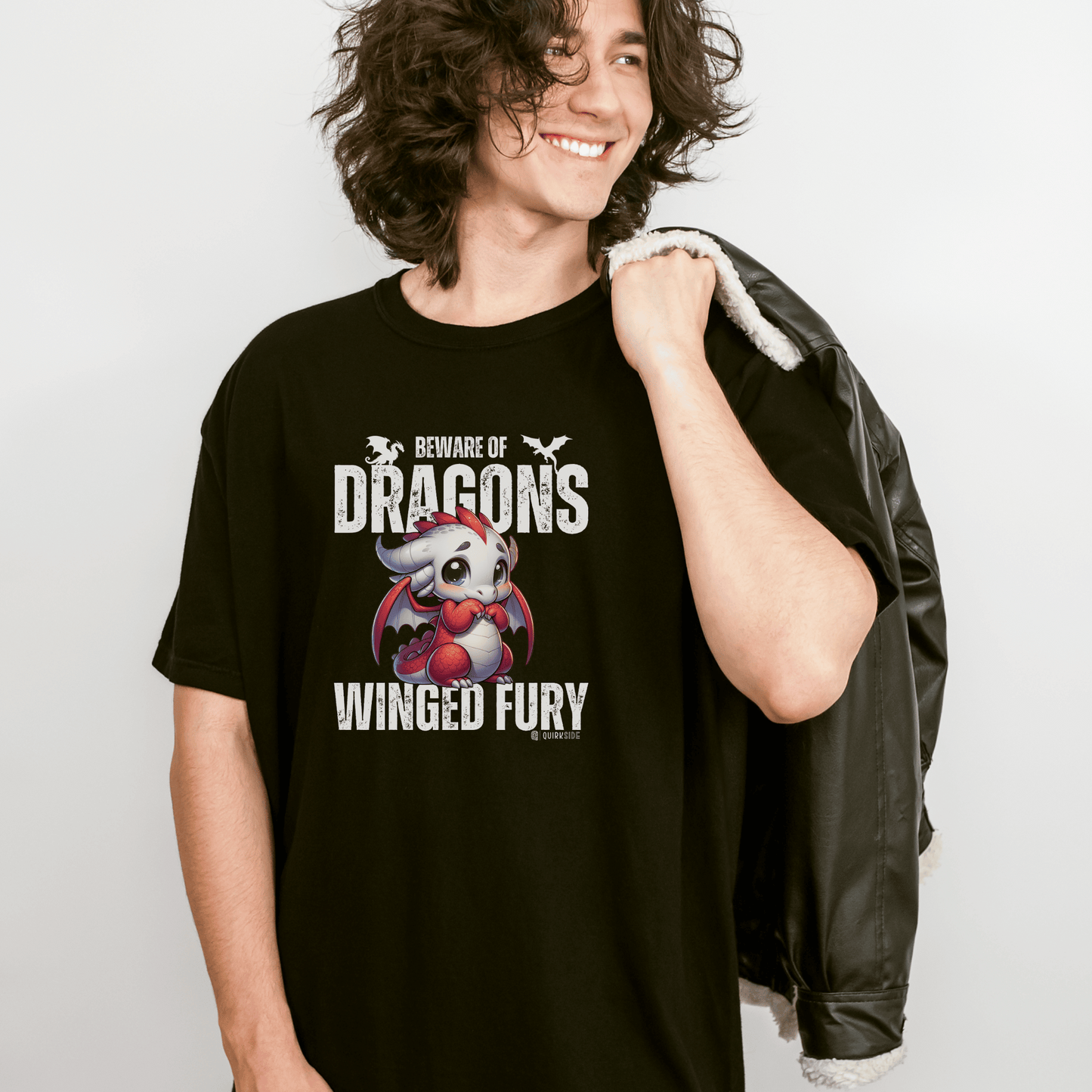 Dragon Lover Unisex T-shirt, Dragon Tee Shirt, Fantasy Graphic Tee, Dragon Art Shirt, Dragon Apparel - Quirkside Creations