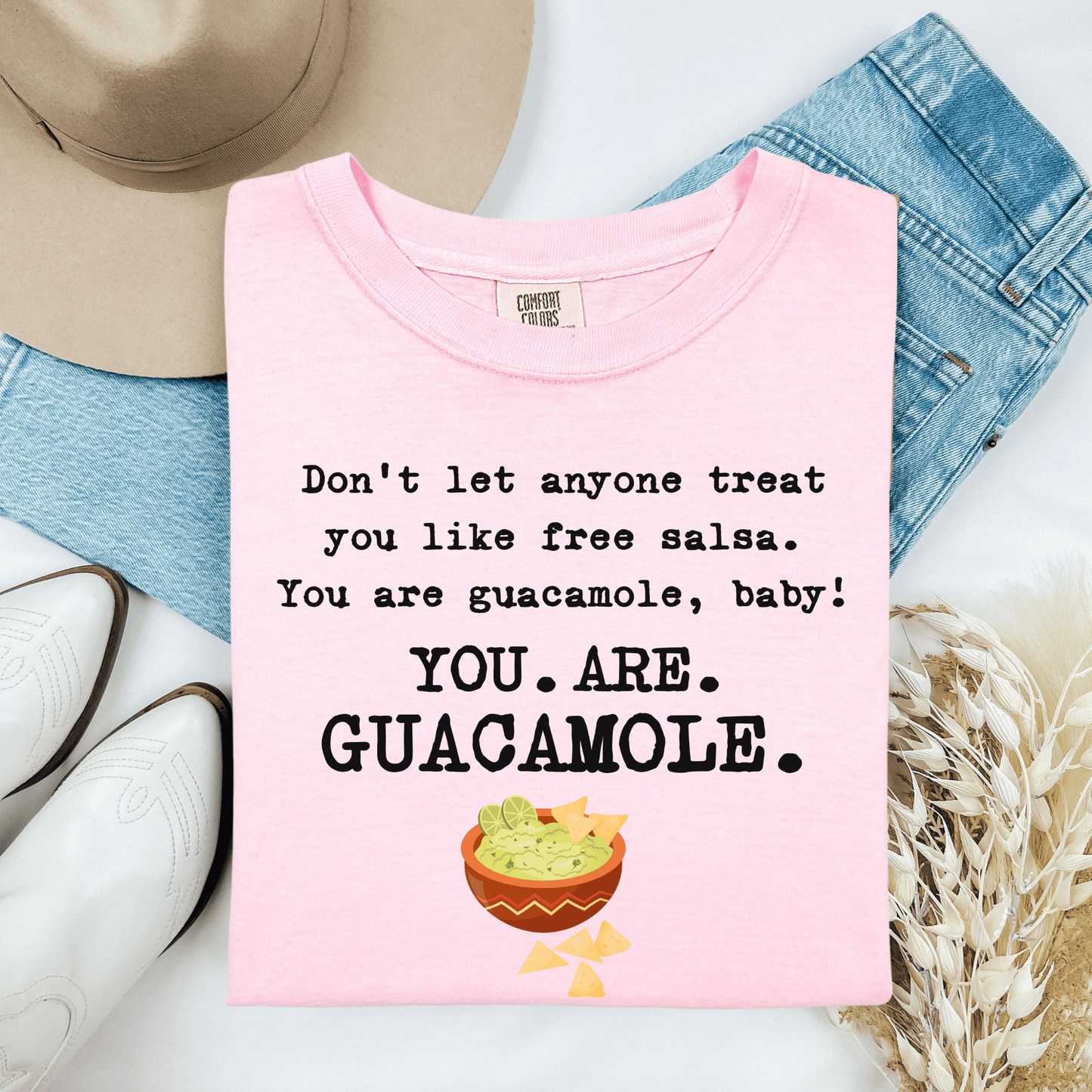 Premium Guacamole Unisex Garment-Dyed T-shirt, Funny Avocado Lover Tee, Gift for Foodie, Soft Graphic Tee, Unique Graphic Tee, Novelty Top - Quirkside Creations
