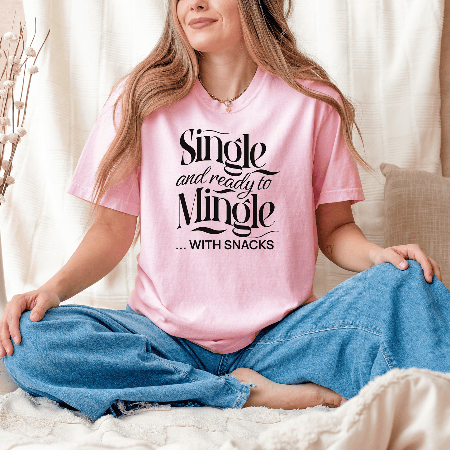 Funny Snack Lover Unisex Garment-Dyed T-shirt, Tee, Shirt, Foodie Gift, Humorous Relationship Graphic Top
