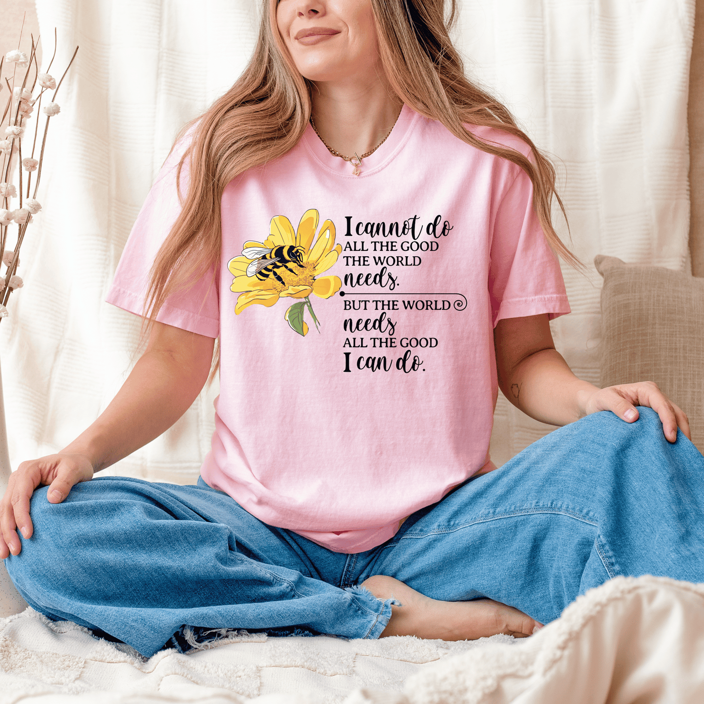 Honey Bee Unisex T-shirt, Nature Inspired Tee, Inspirational Message Shirt, Plant Lover Gift, Animal Advocate Top