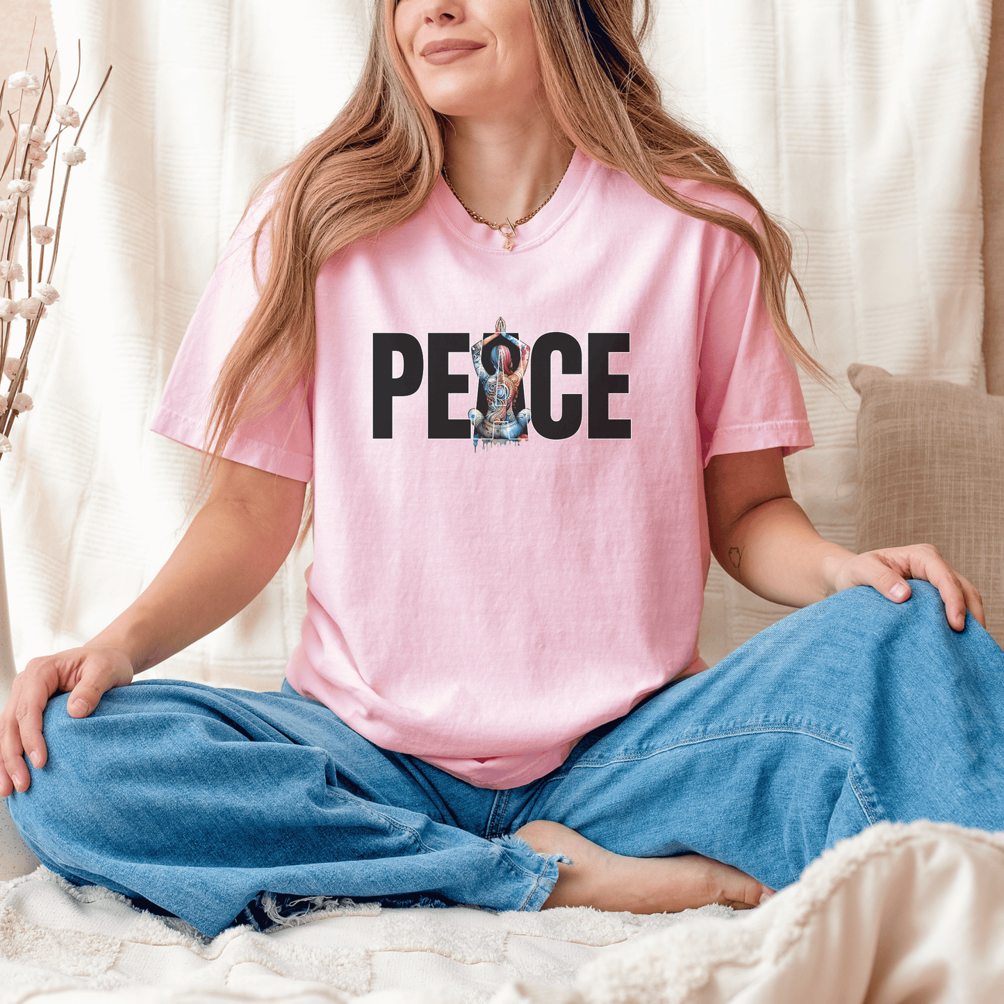 Peace Yoga Unisex T-shirt, Meditation Tee, Yoga Lover Gift, Mindfulness Shirt, Namaste Apparel
