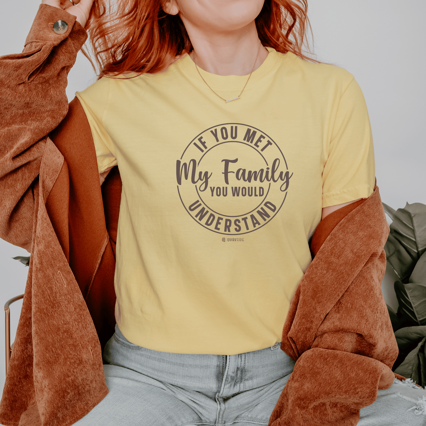 Funny Family Traits Unisex T-shirt, Humorous Cotton Tee, Gift for Him or Her, Casual Top, Comical Graphic Shirt - Quirkside Creations