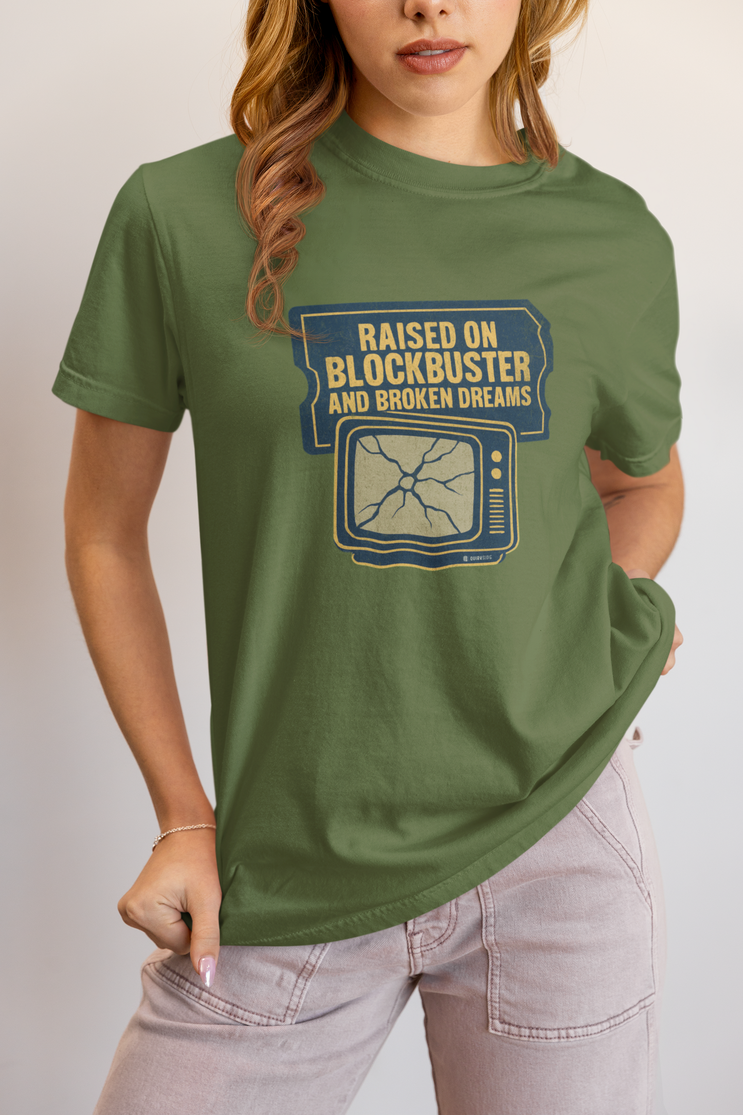 Raised on Blockbuster T-Shirt, Funny Unisex Tee, Gift for Millennials, Casual Wear, Humor Shirt, Relaxed Fit T-Shirt