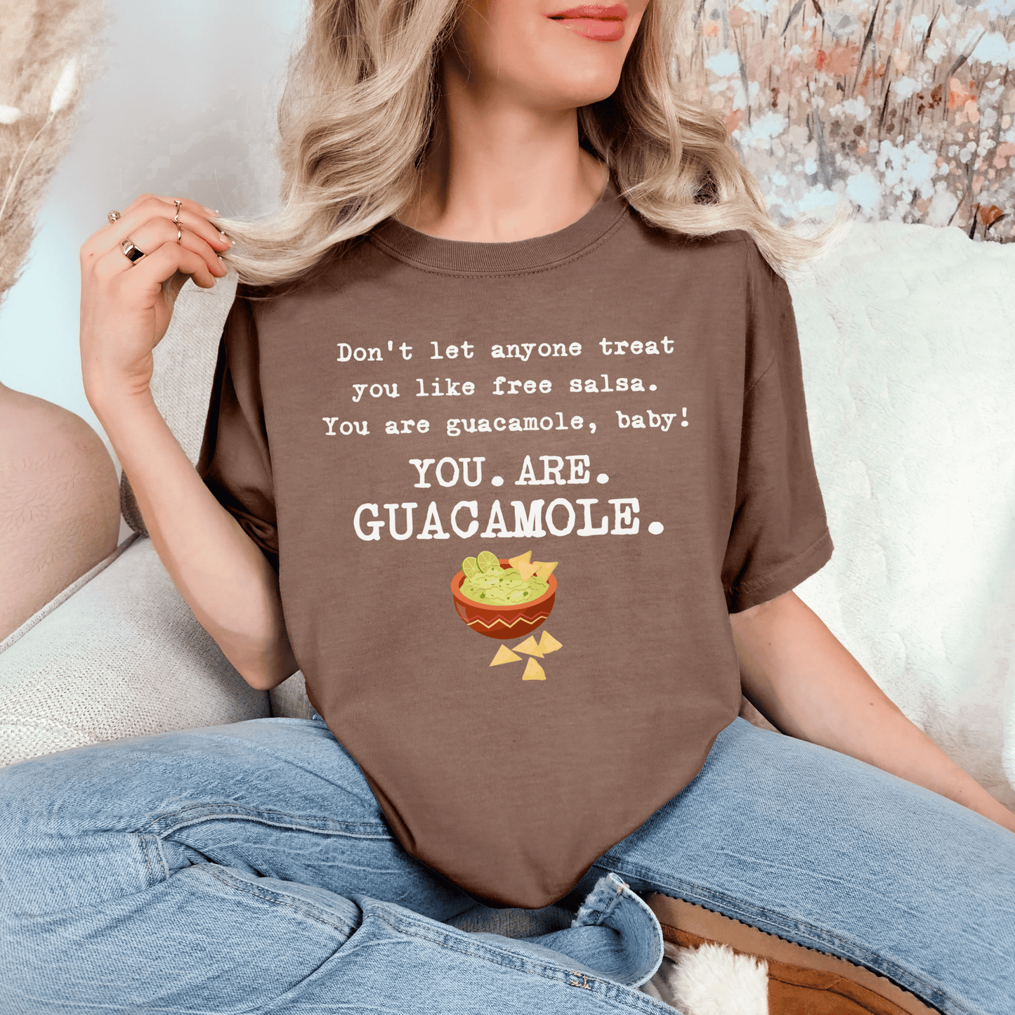 Premium Guacamole Unisex Garment-Dyed T-shirt, Funny Avocado Lover Tee, Gift for Foodie, Soft Graphic Tee, Unique Graphic Tee, Novelty Top - Quirkside Creations